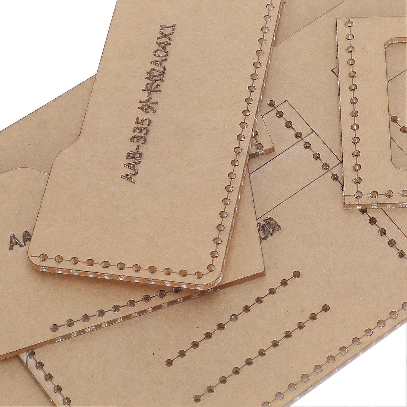 Acrylic Template Leather Short Wallet Purse Pattern Set Accessory Hand Craft DIY Tools