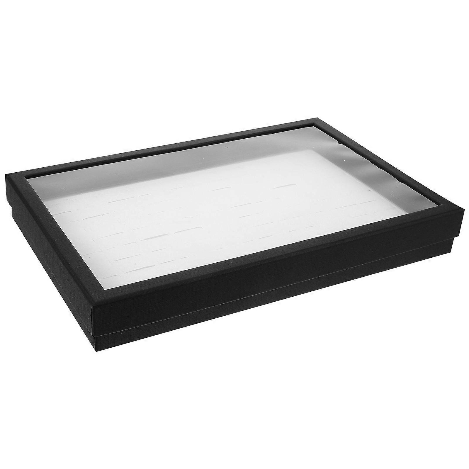Jewelry Box for Rings and Earrings Storage Display Stand with Organizer Tray Multi Color