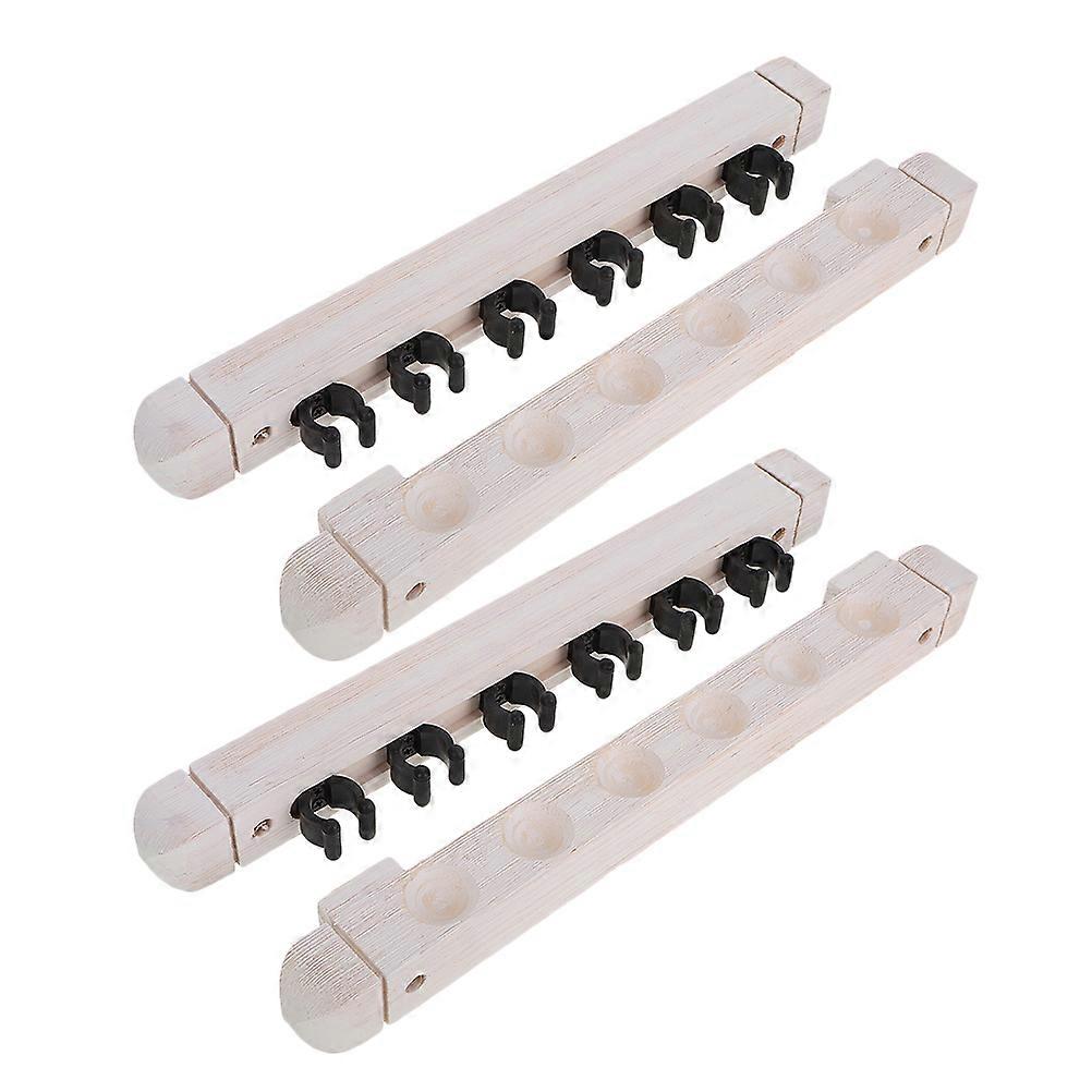 Billiard Cue Placement Rack Club Use Sturdy Construction 36.00X4.00X3.00CM Sleek Design Wall Mounted 2 Pairs