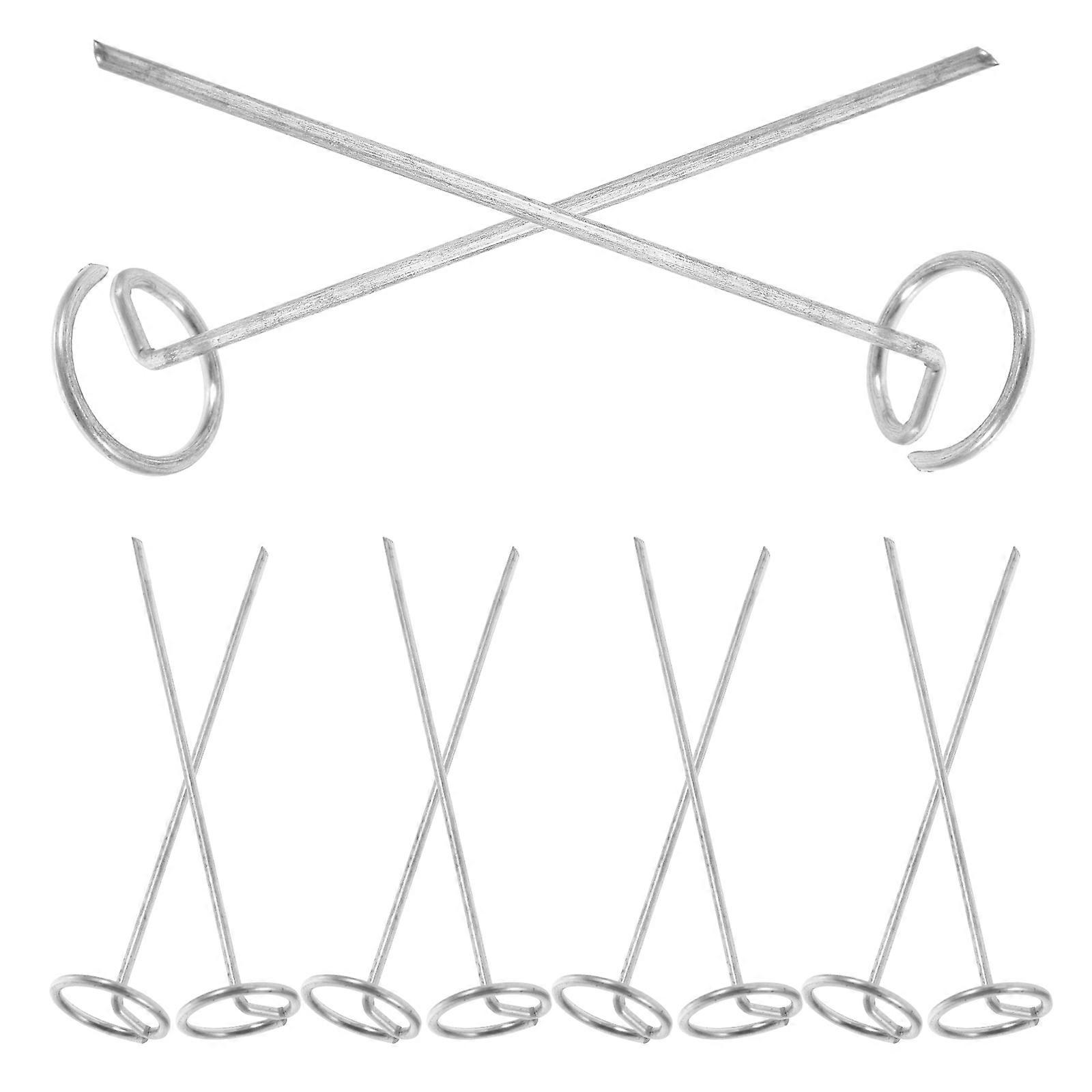 Steel 20Pcs Silver for Garden with Versatile Fabric Securing