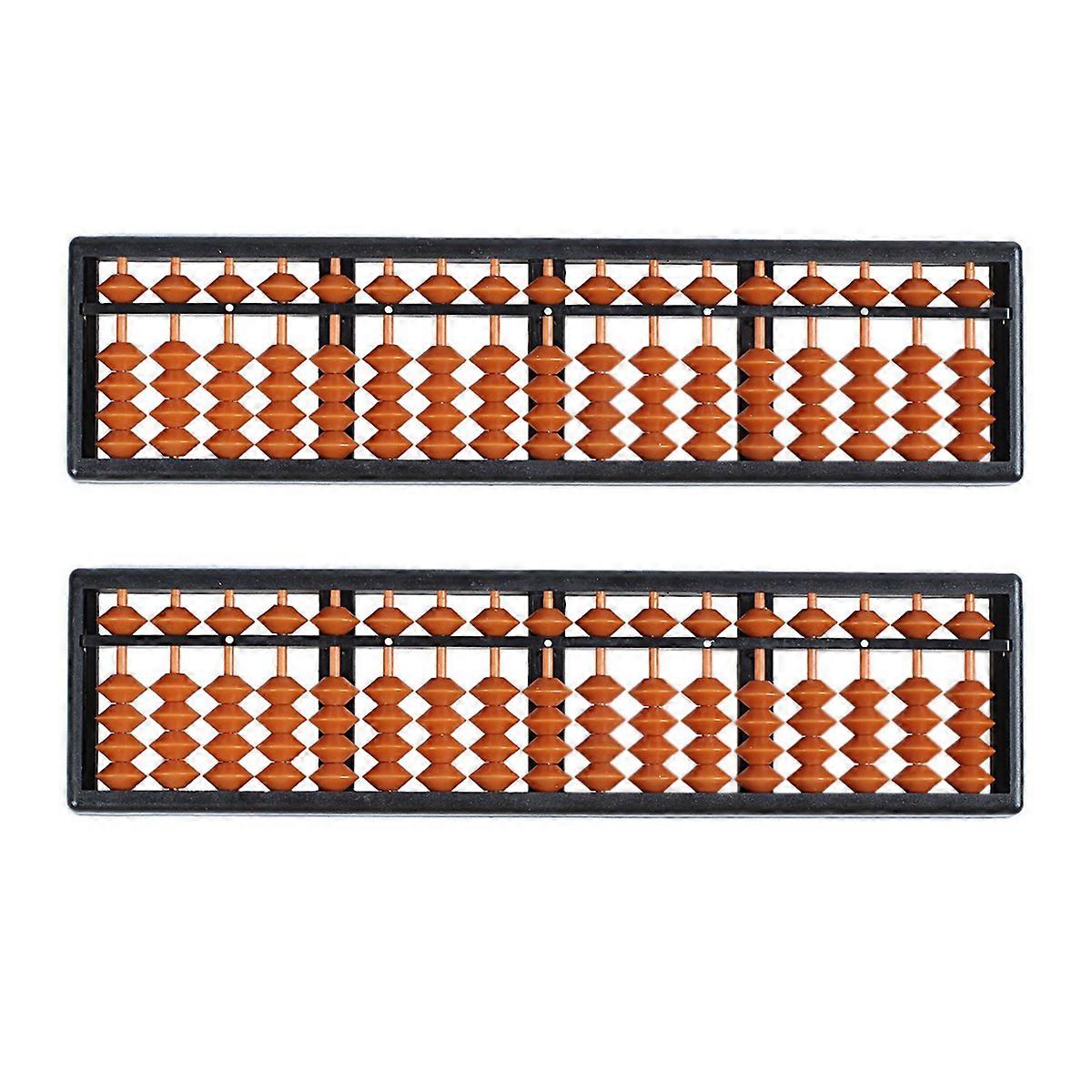 2X Plastic Abacus Arithmetic Abacus Kids Calculation Tool 17 Digits