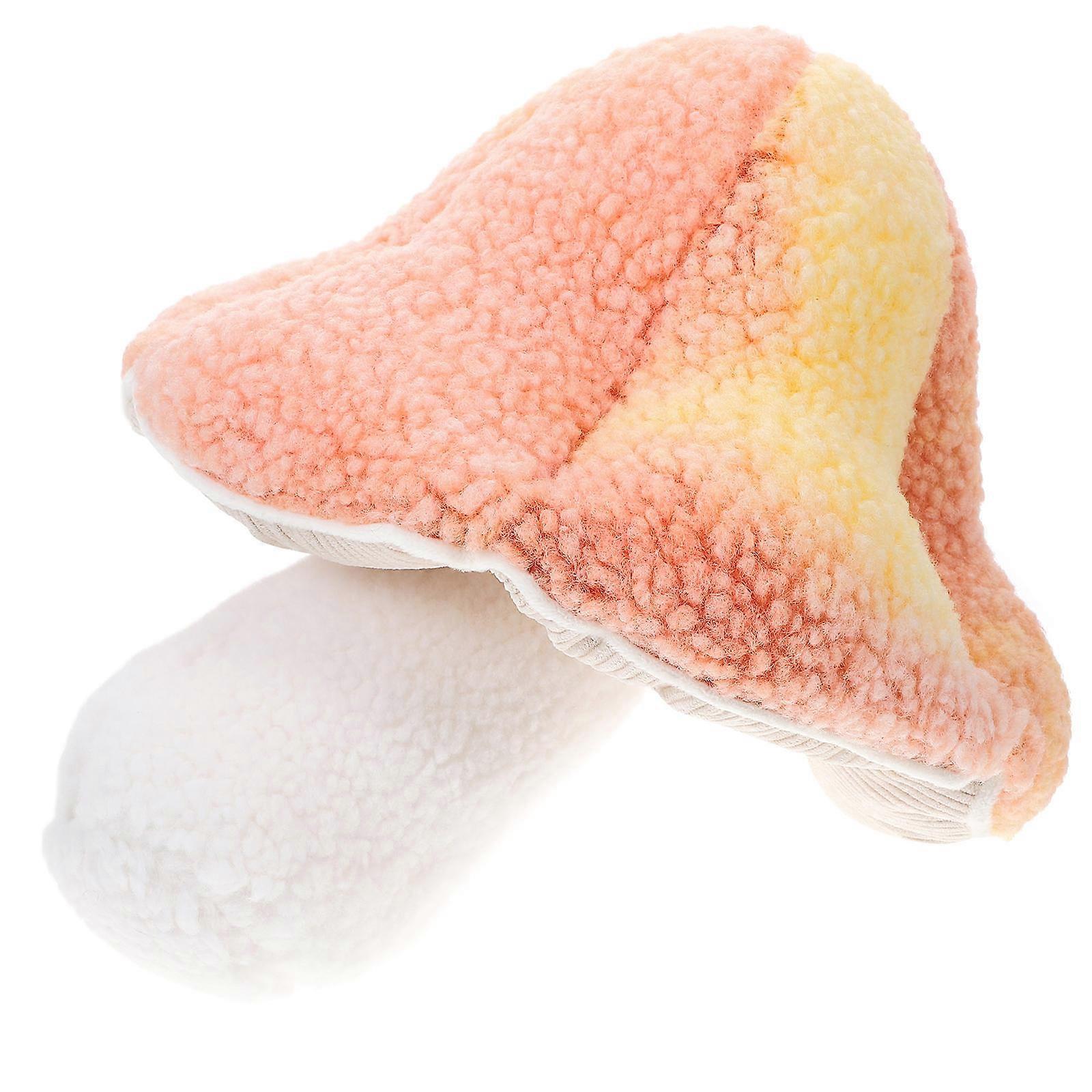 Mushroom Shaped Pillow Companion Toy For Bedroom 30CM Khaki Comfortable Resting 1Pack