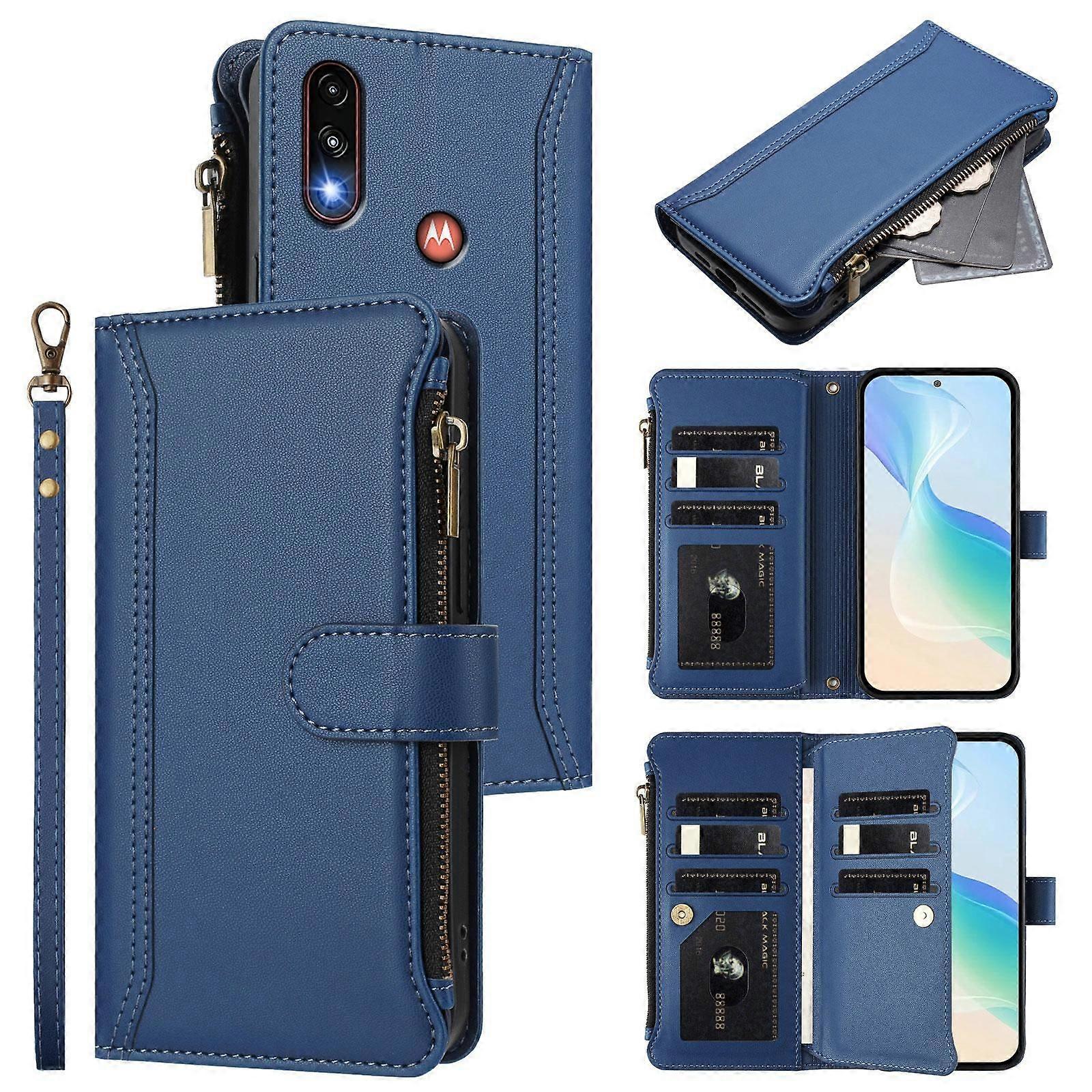 Card Slots PU Case For Motorola Moto E7 Power