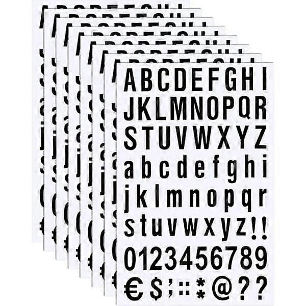 8 Sheets Self Adhesive Vinyl Letters and Numbers, Mailbox Numbers Sticker for Signs, Windows