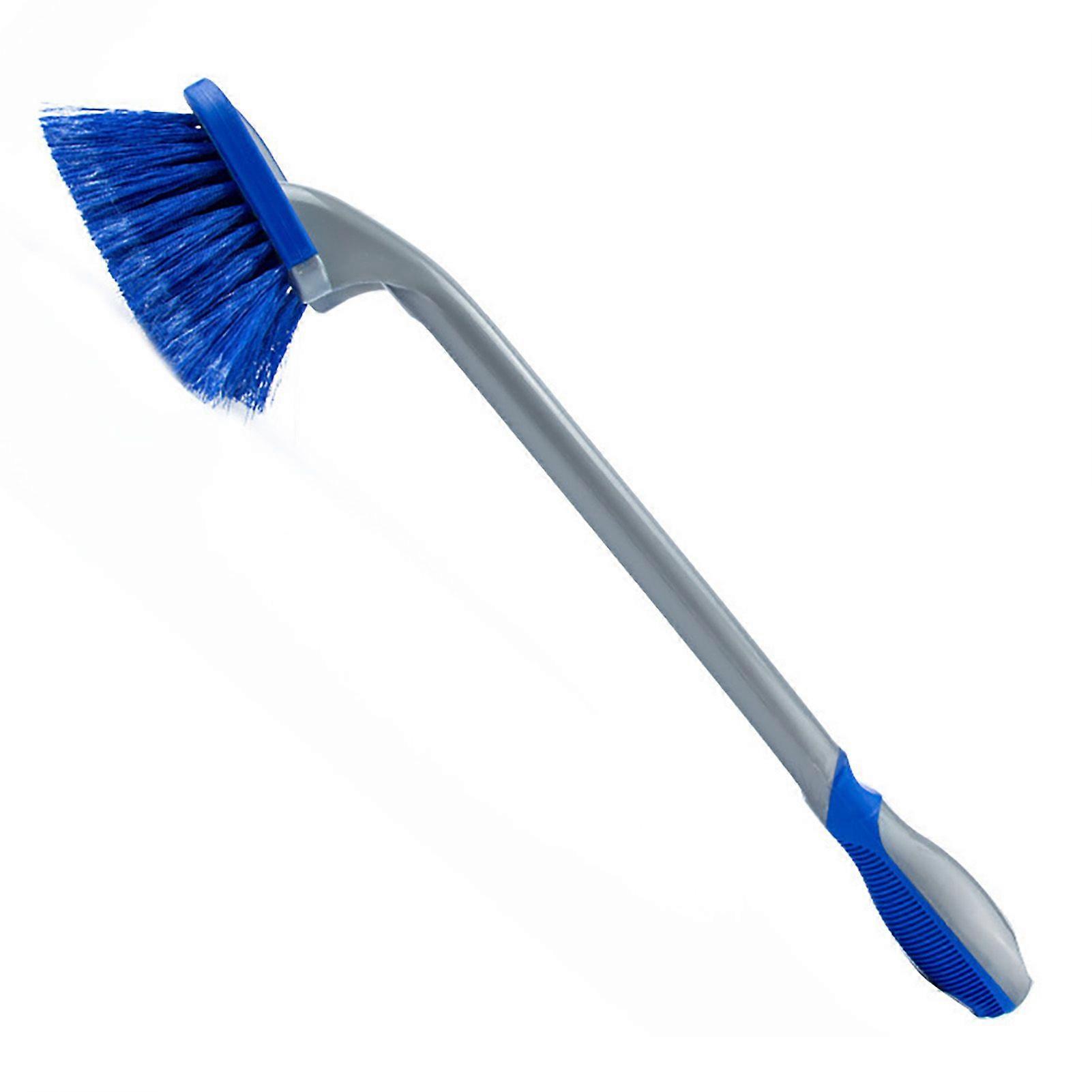 car tire brush with long handle and fine bristles