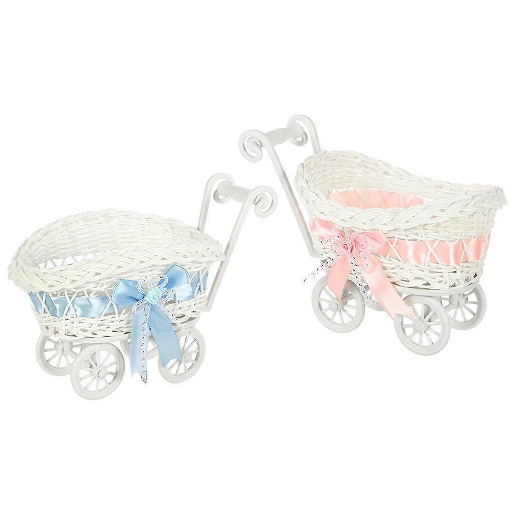 Gift Packing Candy Basket For Festivals And Holidays 26X15X10CM Assorted Color Functional Storage 2Pcs