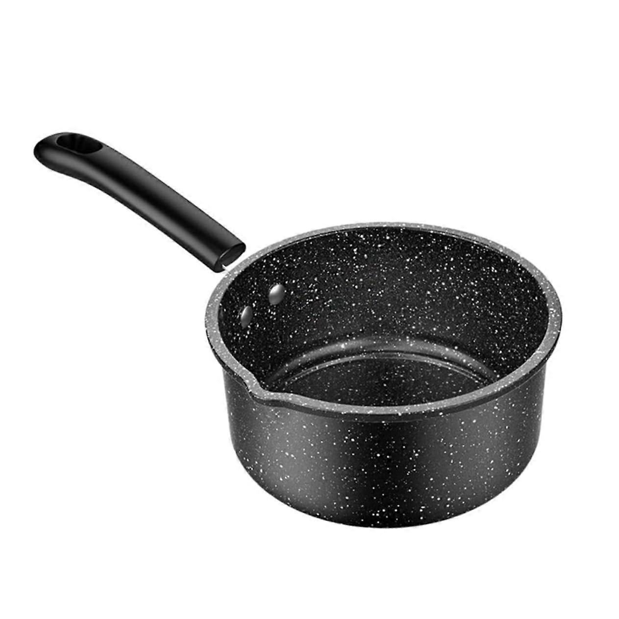 1 Piece NonStick Milk Pot Multifunctional Cooking Pan for Induction and Gas without Lid Ergonomic Handle for Sauces and Side Dishes Design