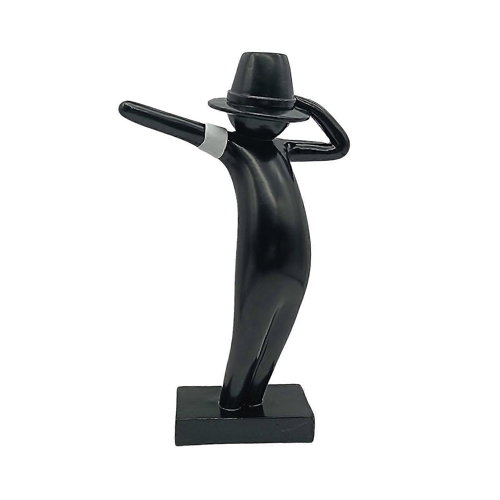 AURA Abstract Character Sculpture Modern Creative For Bookshelf Entryway Desktop Black