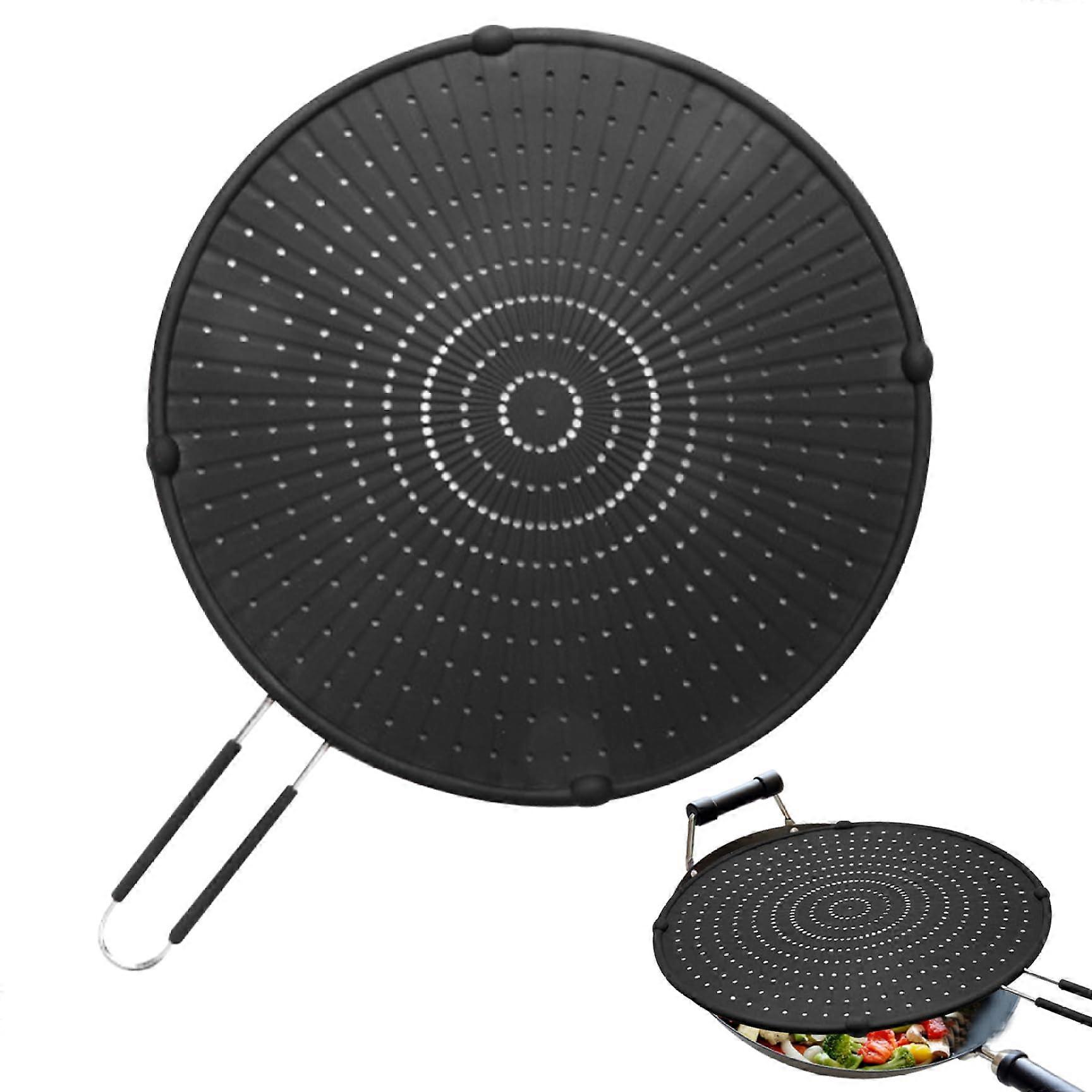 Frying Pan Splatter Shield 13-Inch Silicone Splatter Screen For Frying With Multiple Reusable Heat-Resistant Fat Covers