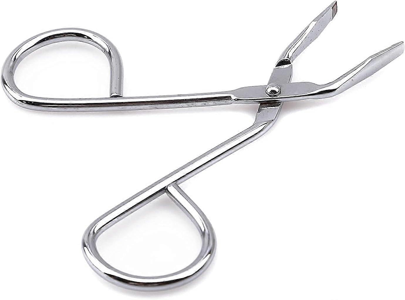Silver Eyebrow Scissors with Flat Tip, Stainless Steel Tweezers and Clipper, Precision Hair Removal Tool