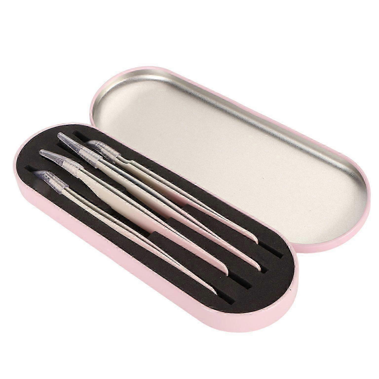 4-Piece Eyelash Tweezers Set - Precision Applicator Tools for Perfect Eyelash