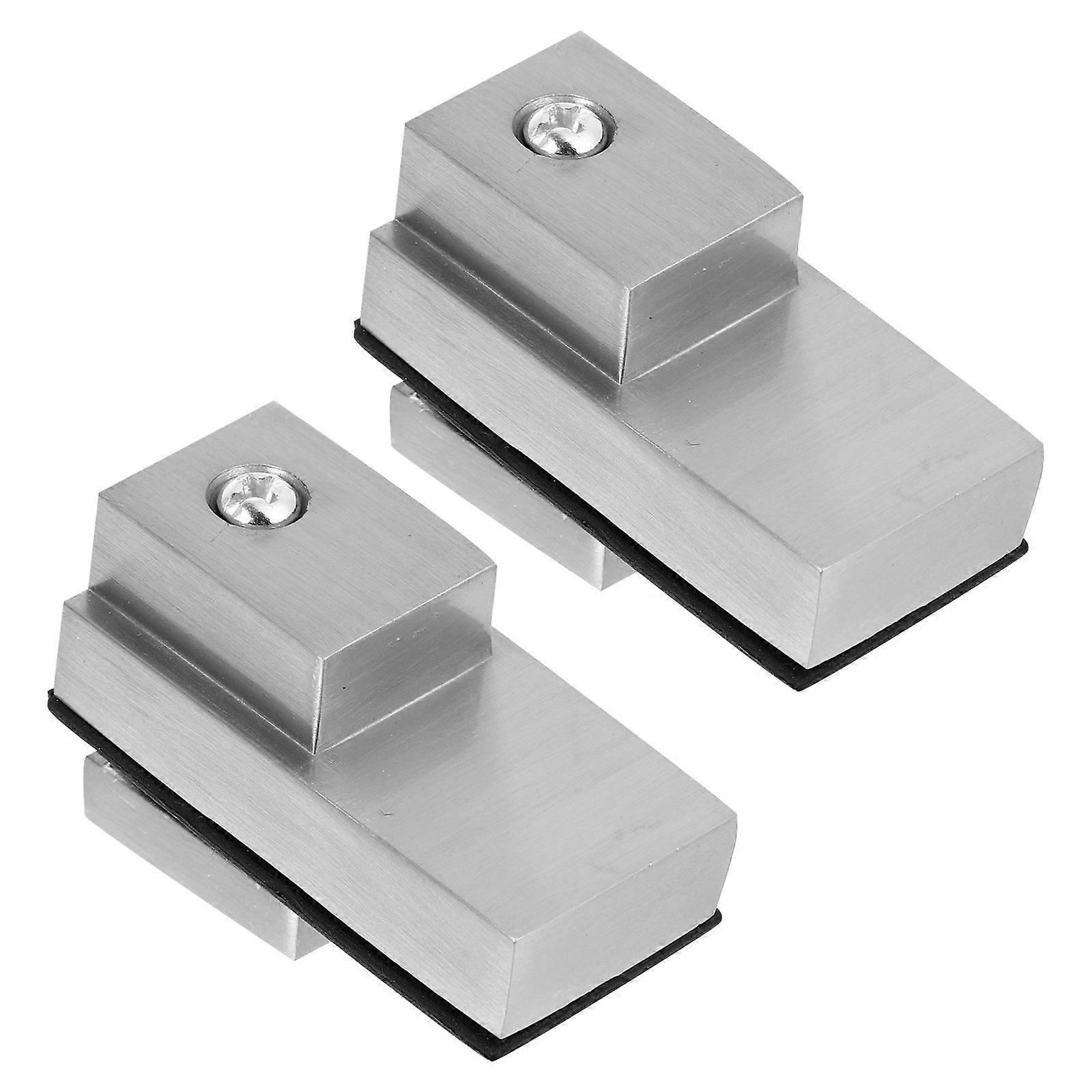 Wall Mount Clip for Mirror Made of Zinc Alloy Silver Color 2 Pieces Adjustable Clamp