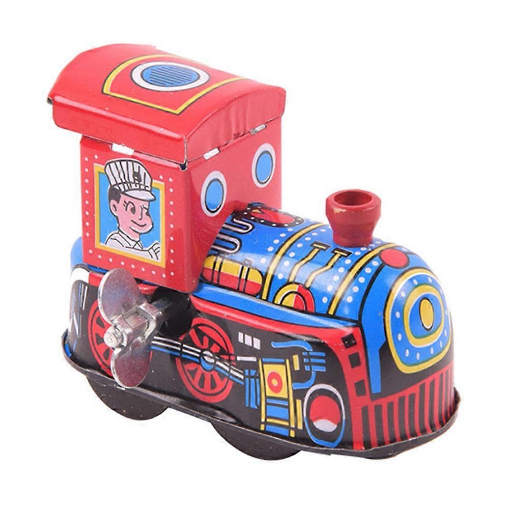 Retro Wind Up Clockwork Train Toy – Vintage Style Tin Locomotive for Home, Office, or Café Decoration – Lightweight and Easy to Handle Boys