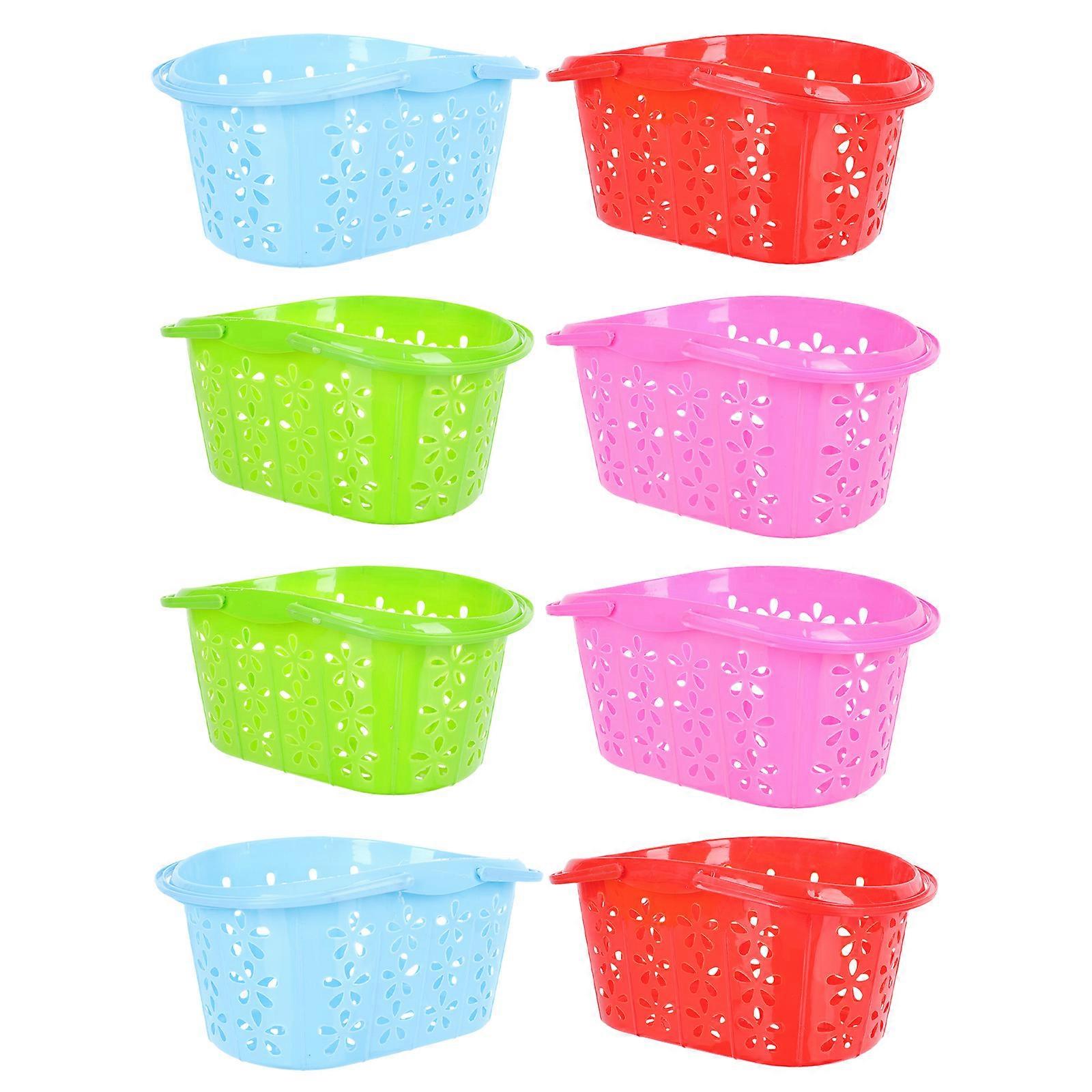 Vegetable Storage Baskets For Specific Occasions Size 25.00X17.50X13.00CM Assorted Color Multi-Functional 8Pcs