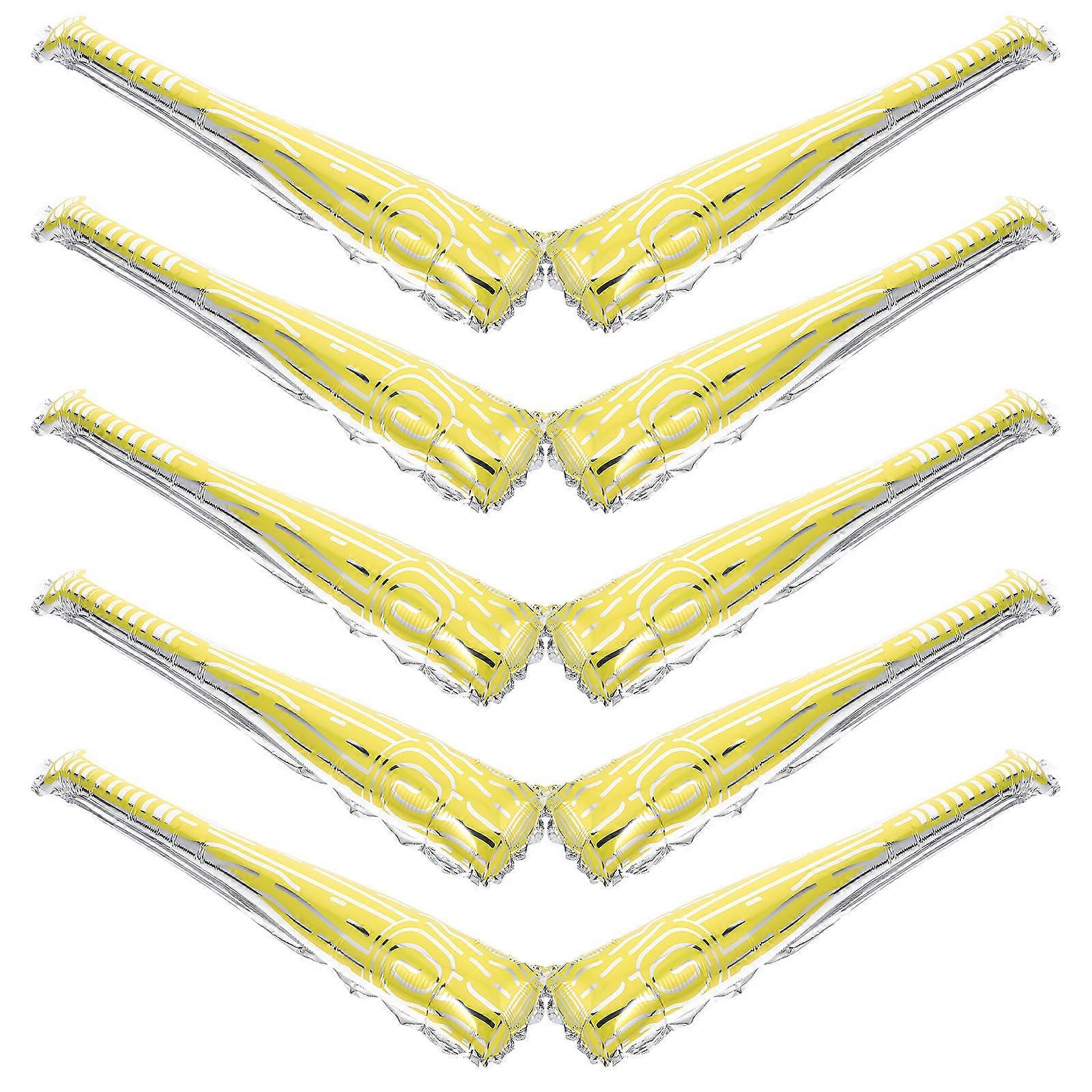 Inflatable Baseball Bat Decor for Party Supplies with 10Pcs Yellow Props