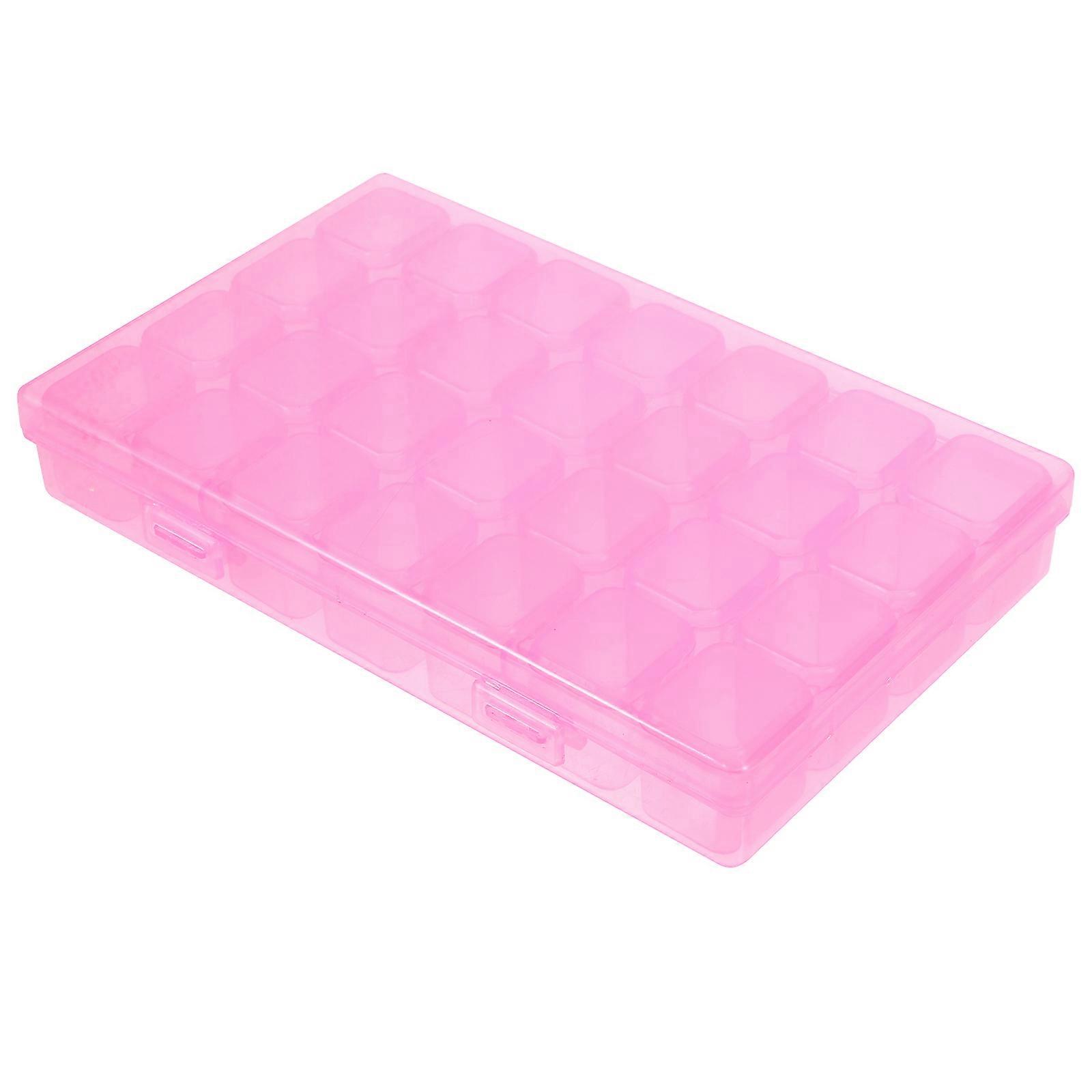 Compartment Bead Storage Box Clear Plastic Organizer For Handy Users 17.50x11.00x2.70CM Security Features With Sealing Clasp Closure 1Set