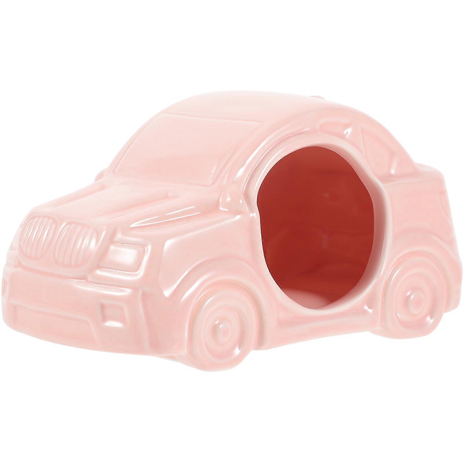 Ceramic Hamster Hideout Car Shape Cooling House Pet Sleeping Nest Decorative Wear Resistant Design Summer Retreat for Dwarf Hamsters