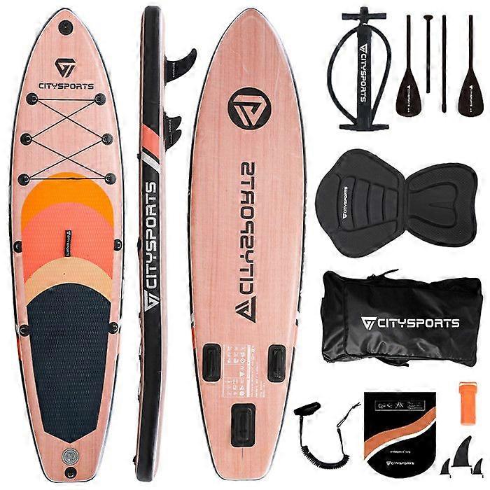 Stand Up Paddle gonfiabile - colore legno - 320*80*15CM - fino a 160 kg - accessori completi - SUP