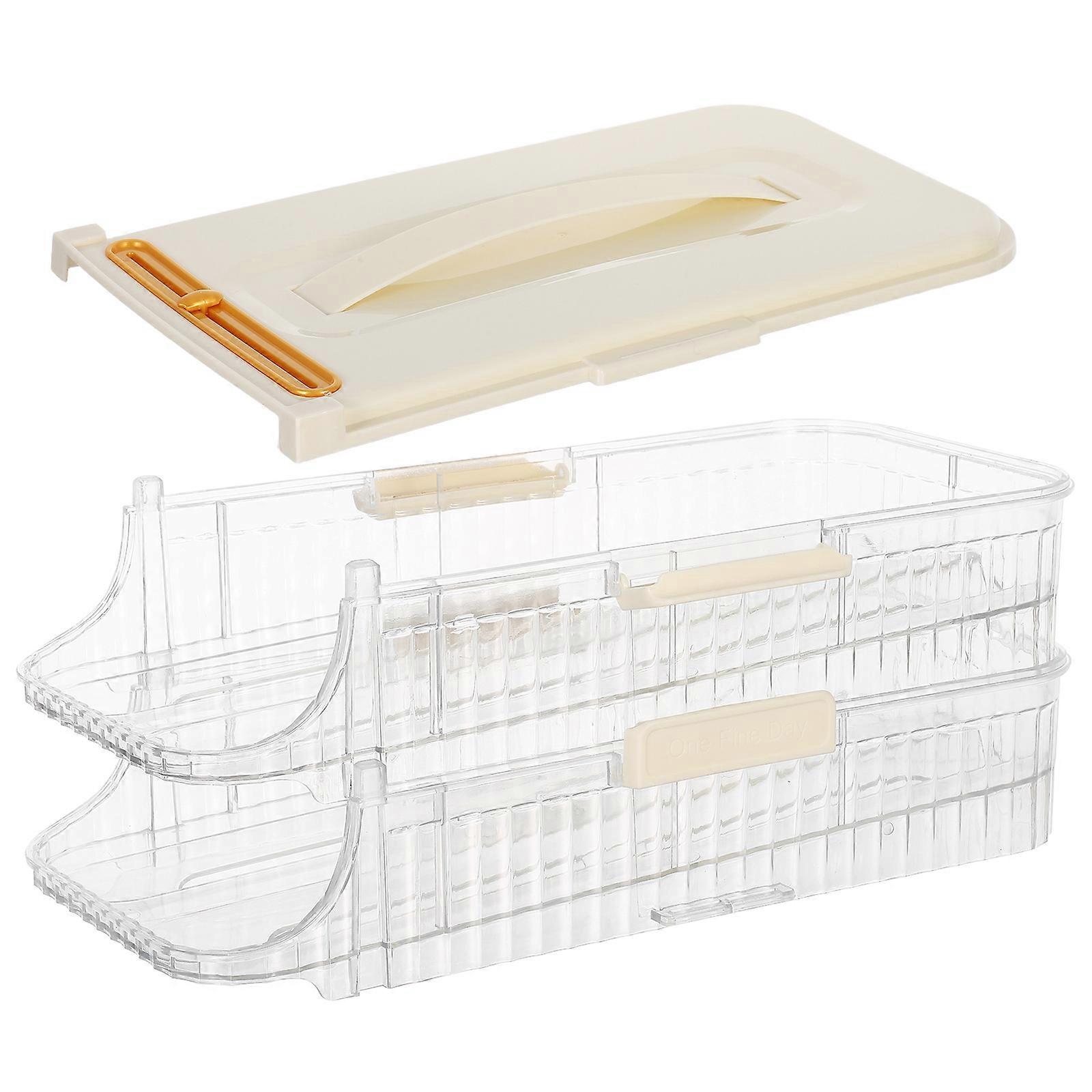 Fridge Egg Storage Box   Automatic Rolling Organizer with Large Capacity & Space Saving Design for Efficient Kitchen Organization