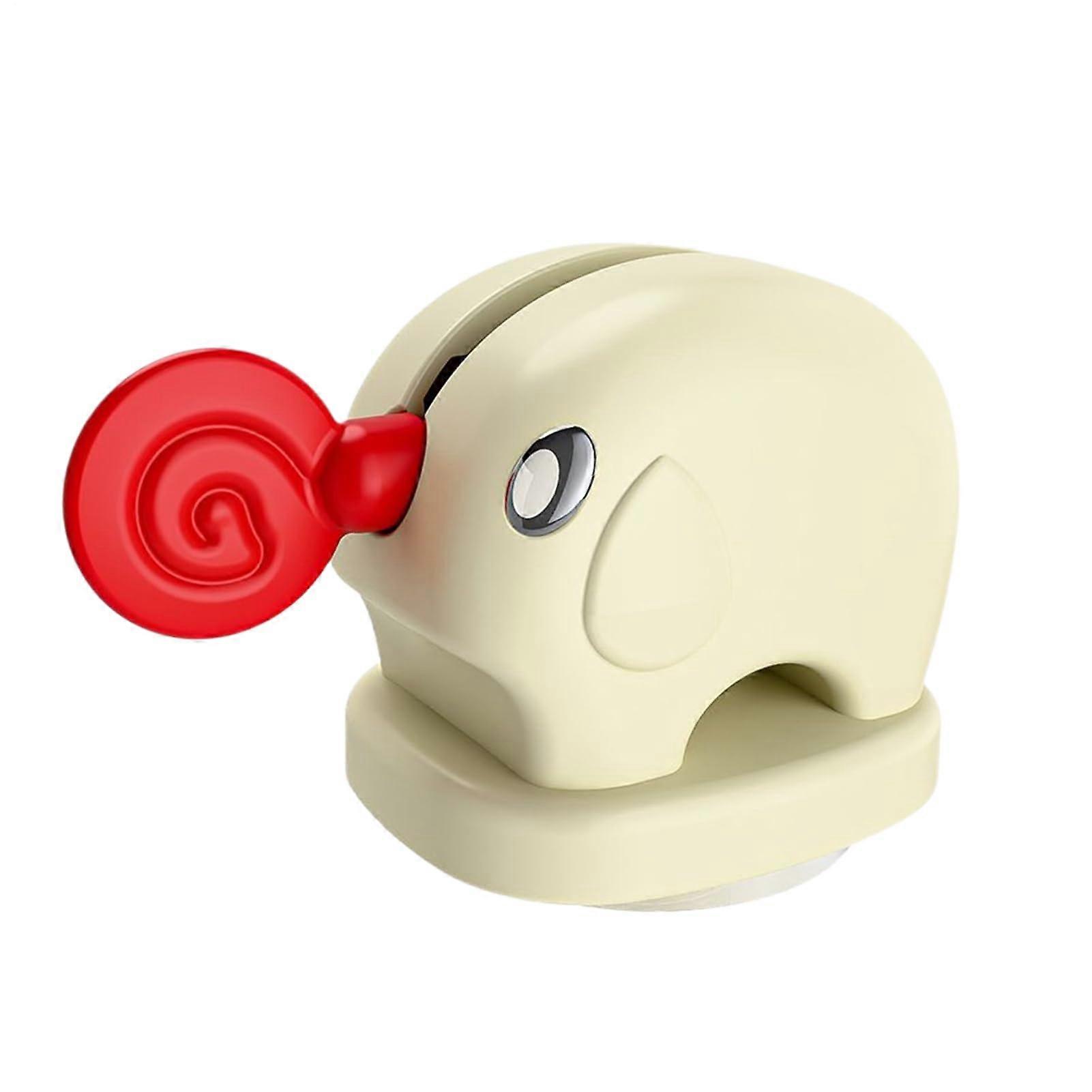 Toothpaste Roll - Elephant Design Wall Toothpaste Dispenser, Manual Puller with Handle, Rechargeable, Red