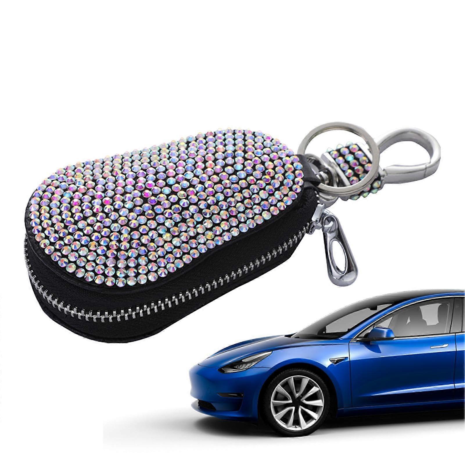 Car Key Case Strass Crystal Multifunction Key Wallet For Car Keys Unisex Colorful Key Holder