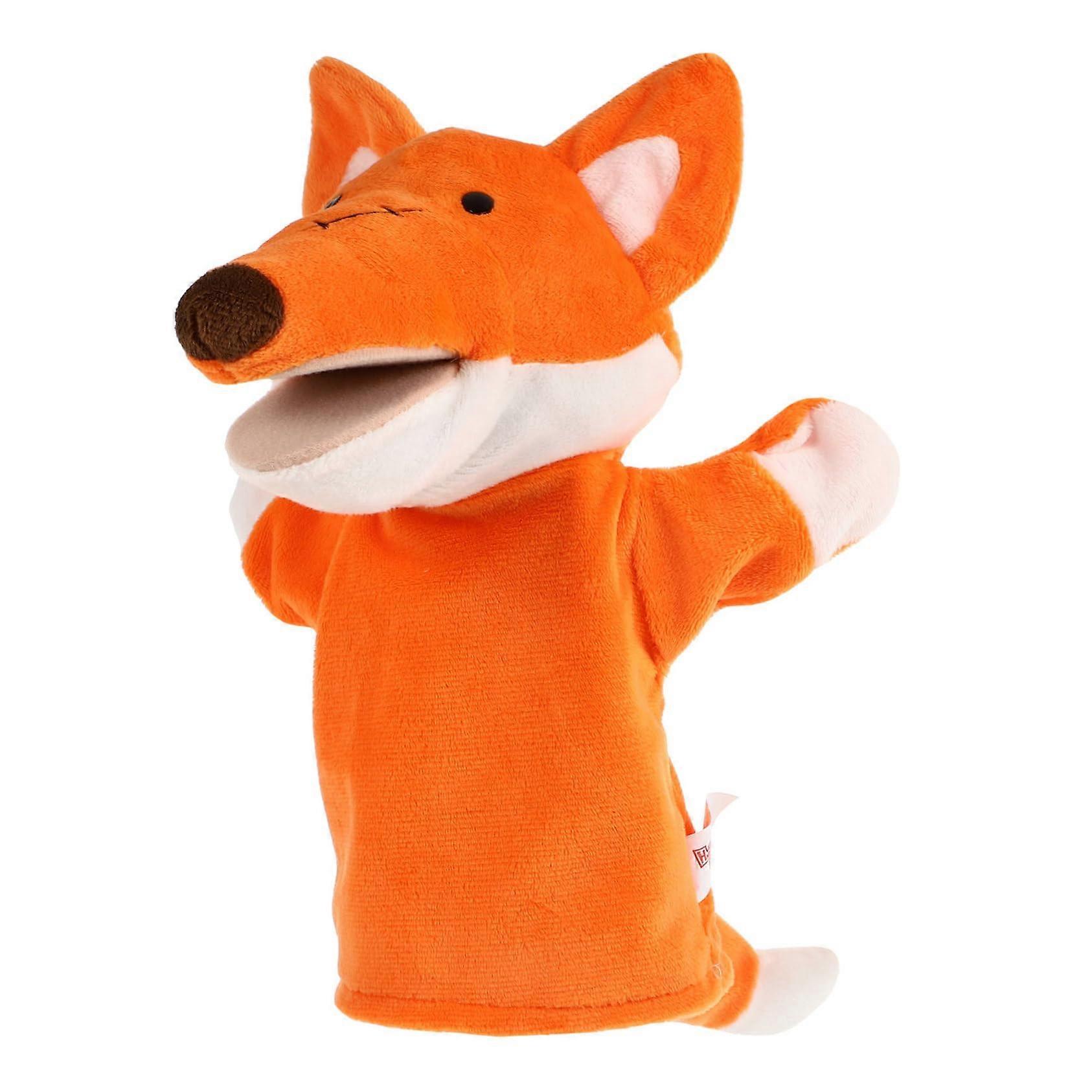 Finger puppets animal heads made of plush, colorful hand puppets for roleplaying and creative storytelling in kindergarten and at home.