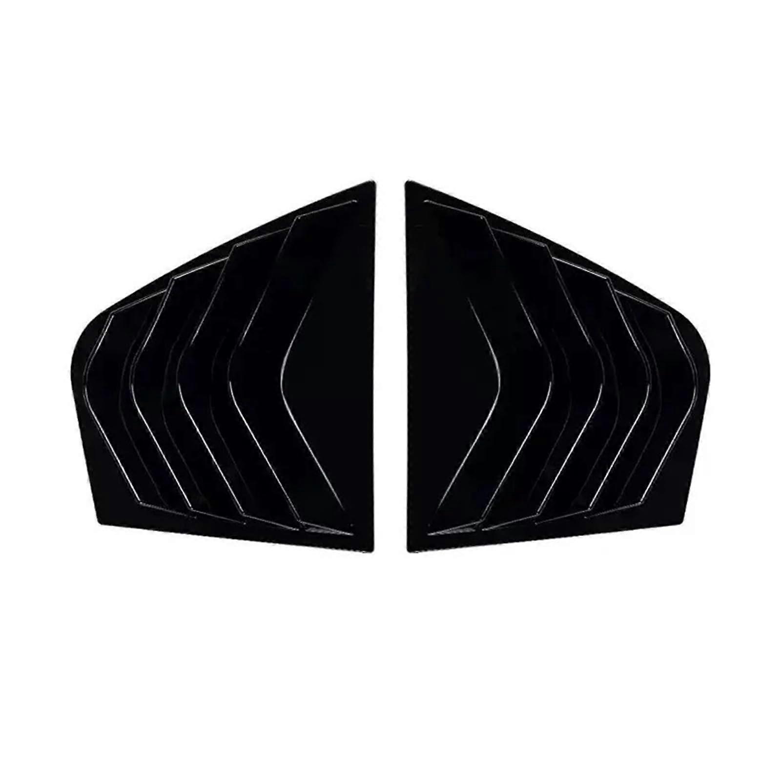 Auto rear window trim cover, compatible with KIA Stinger 2018–, decorative sticker, vent louver window shade for rear windshield (Gloss Black)