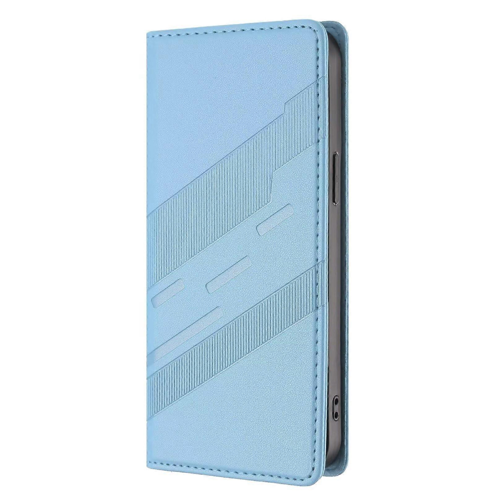 iPhone 15 Pro Max Case, Shockproof Light Blue Leather Wallet Cover, Magnetic Flip Design, Compatible with iPhone 15 Pro Max