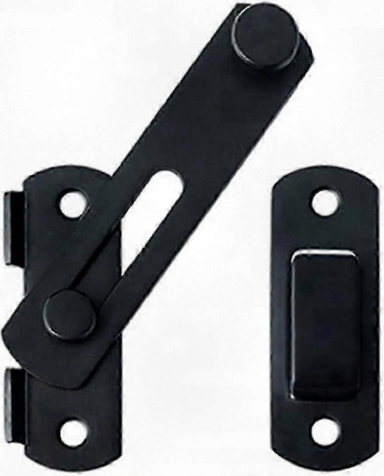 Black Sliding Door Latch with Hasp & Window Lock - Secure Shed & Garage Doors