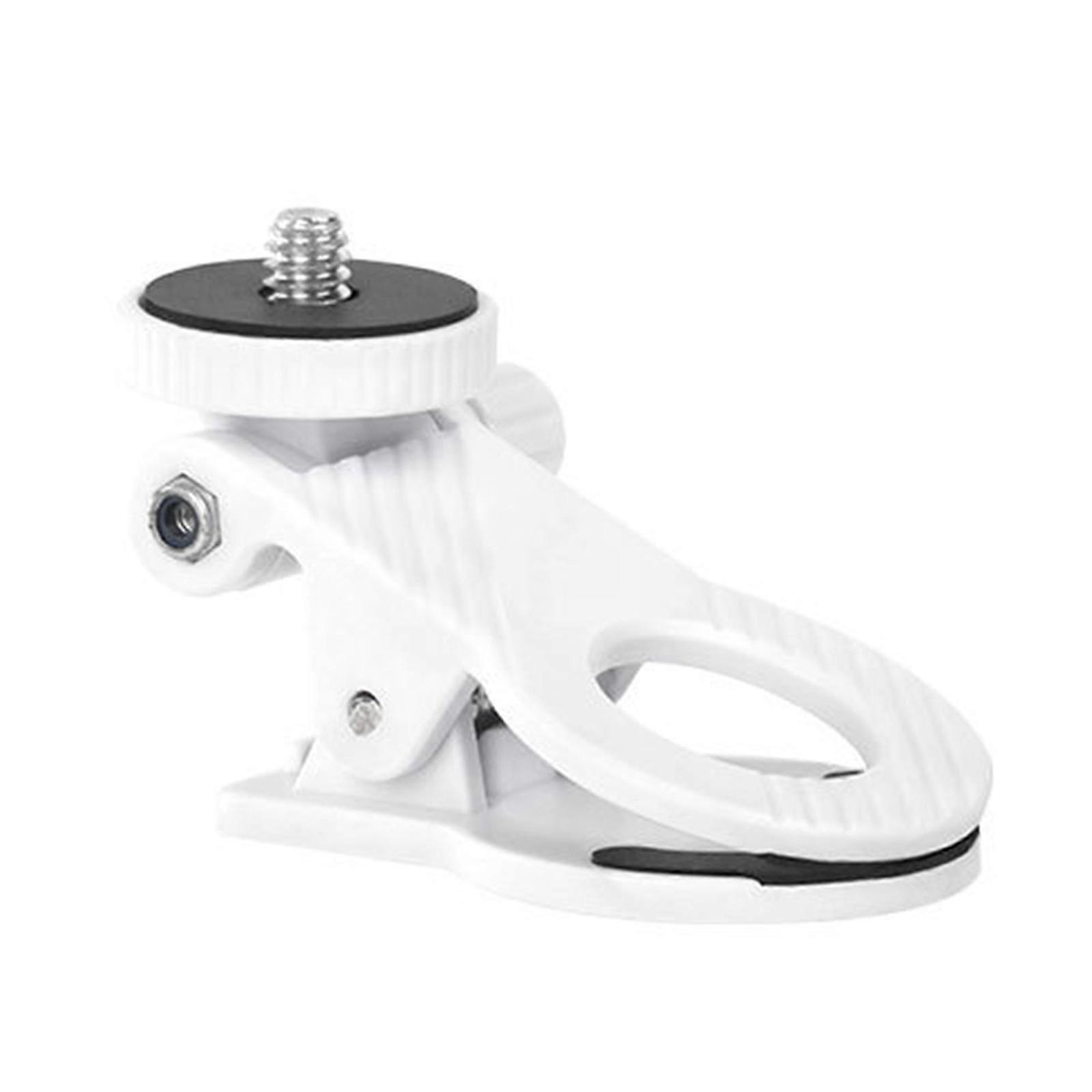 Mini Clip Multi-angle Folding Cellphone Computer Fill Light Clip Camera Flash Holder Clip Universal 1/4 Screw Mount Clip  White