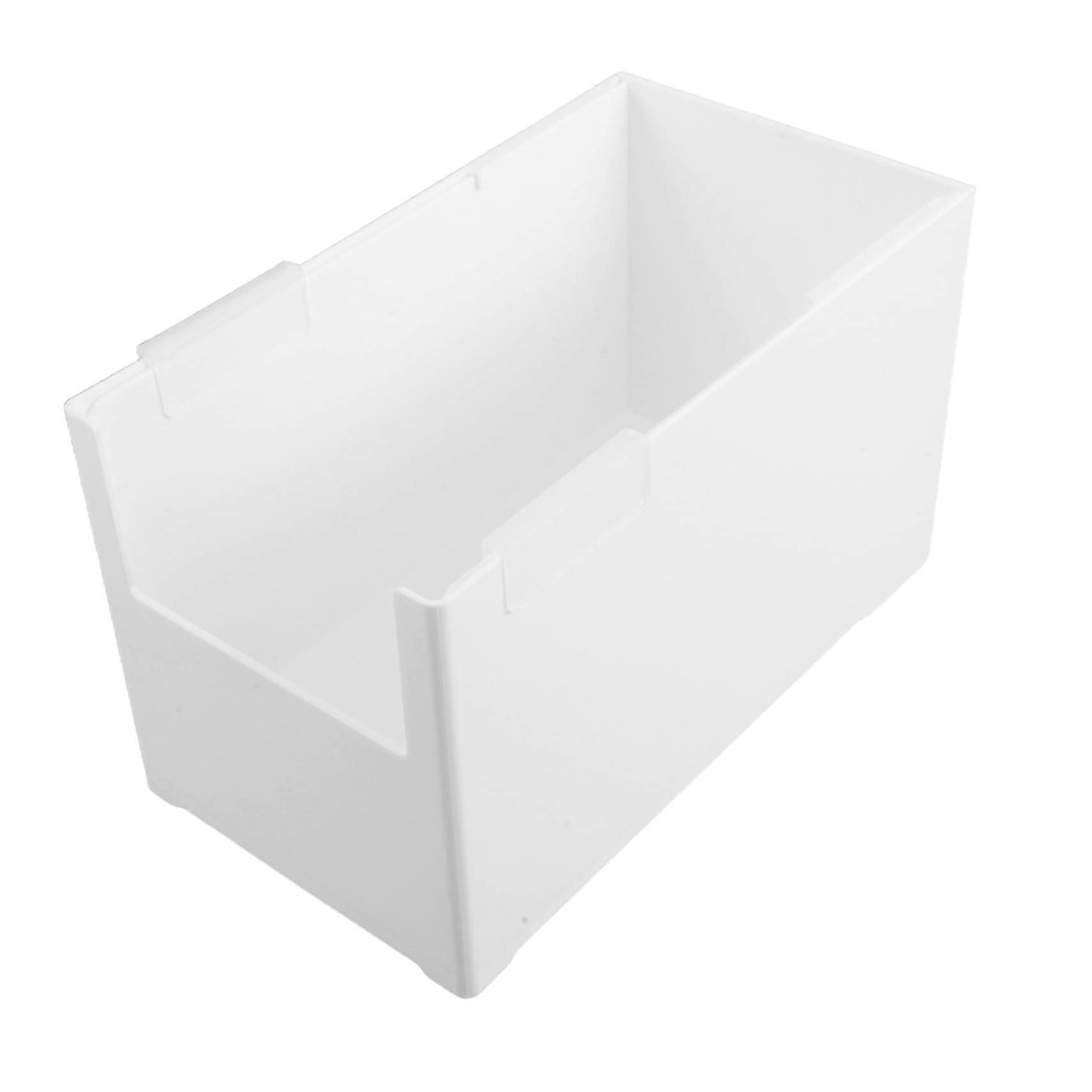 Retractable Plastic Storage Box Grey, Space-Saving Stackable Storage Container For Kitchen, Office, Closet, Bathroom