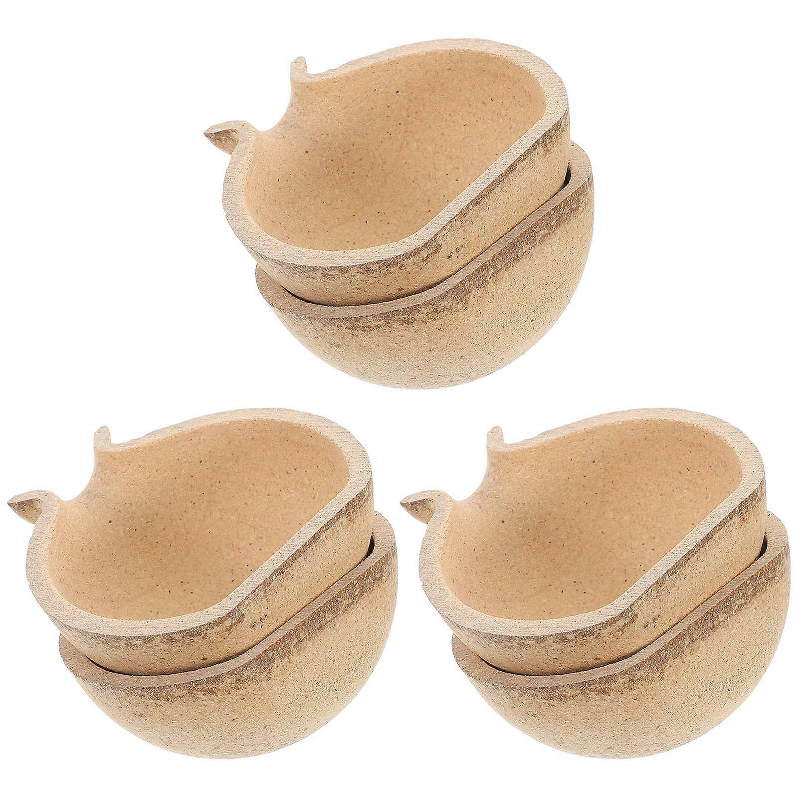 6pcs DIY Decorative Unfinished Half Vase Mold for Flower Bottle Painting and Drawing