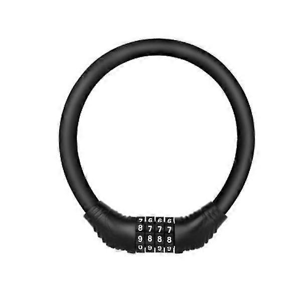Bicycle Lock Cable Lock With Code Black