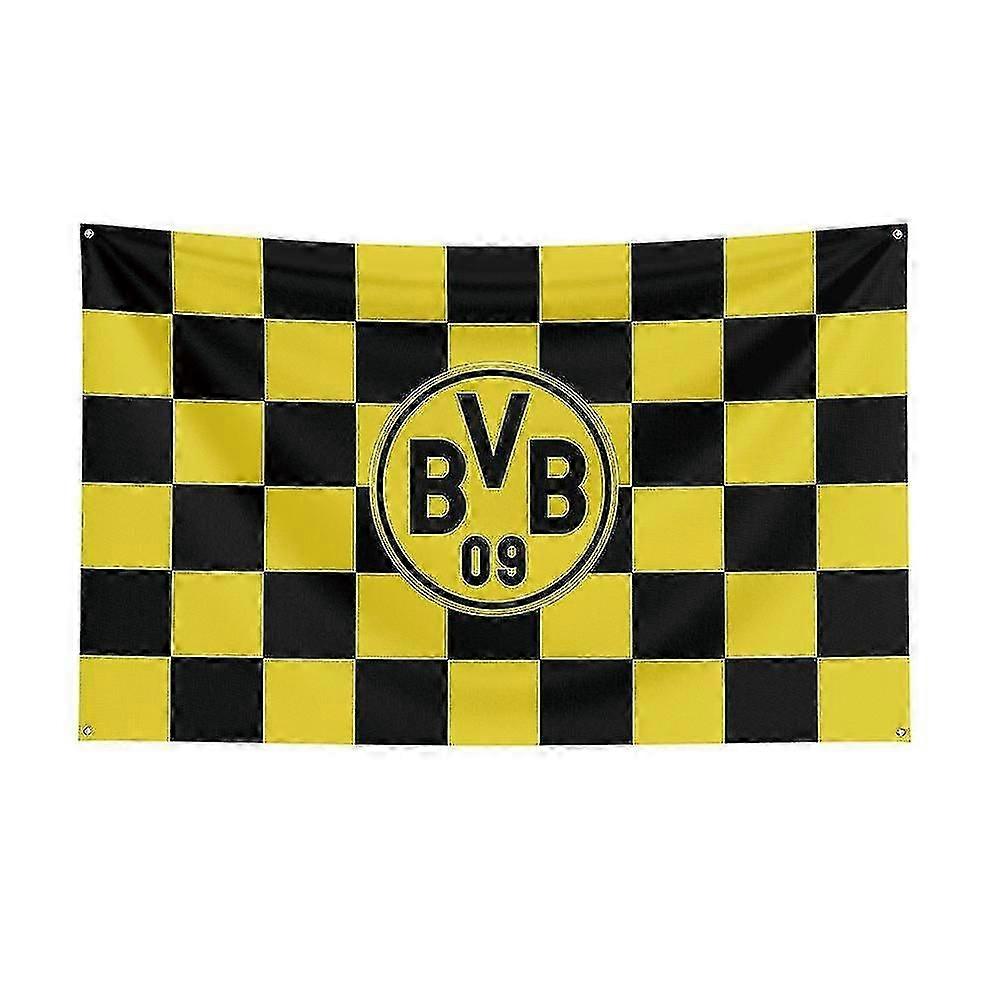 PHOTO: Borussia Dortmund fans raise a flag before kick-off PHOTO: Borussia Dortmund fans raise a flag before kick-off