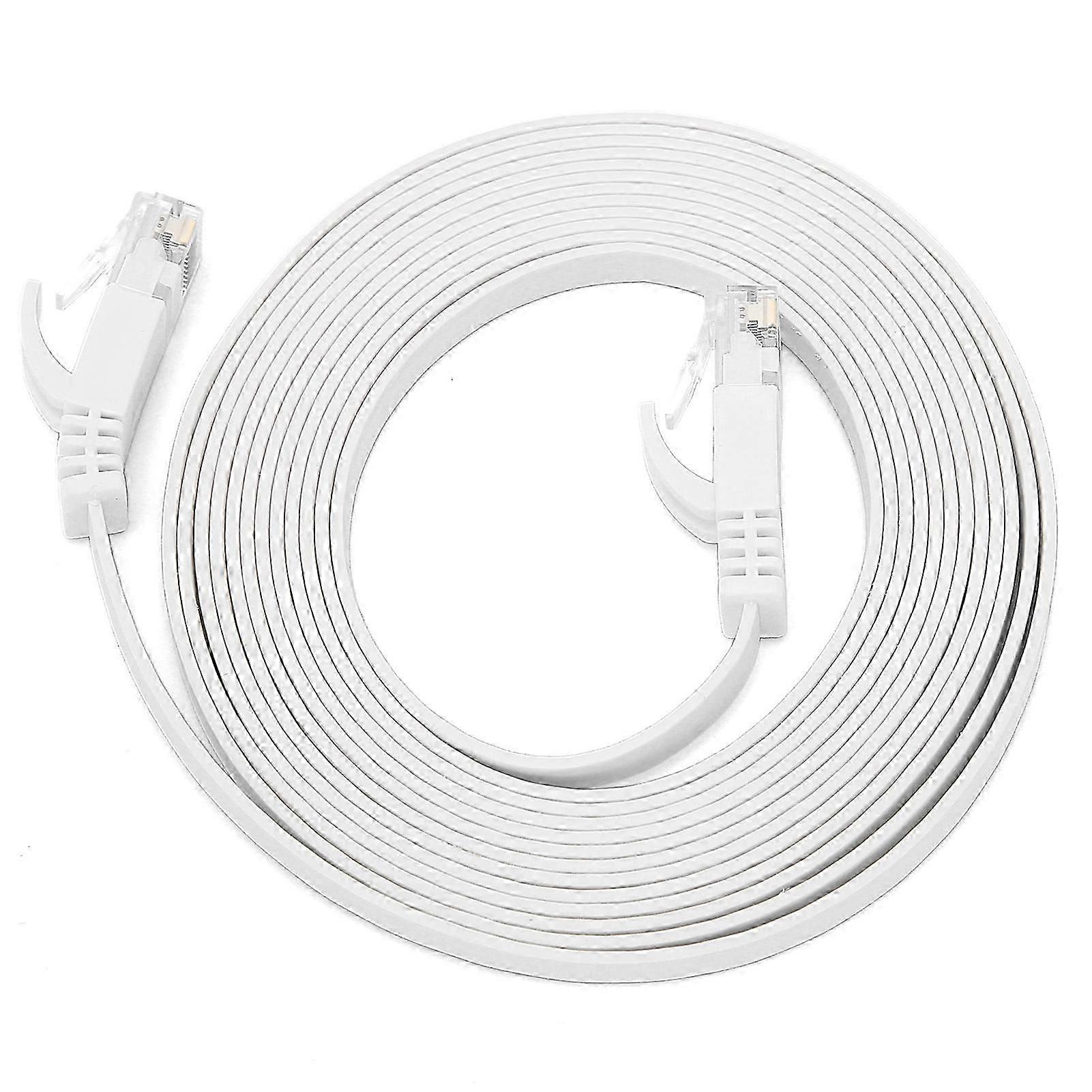 Ethernet Cable CAT6 Gigabit 8?Core Twisted Pair Network Jumper Flat Copper Wire Supplies3 Meter