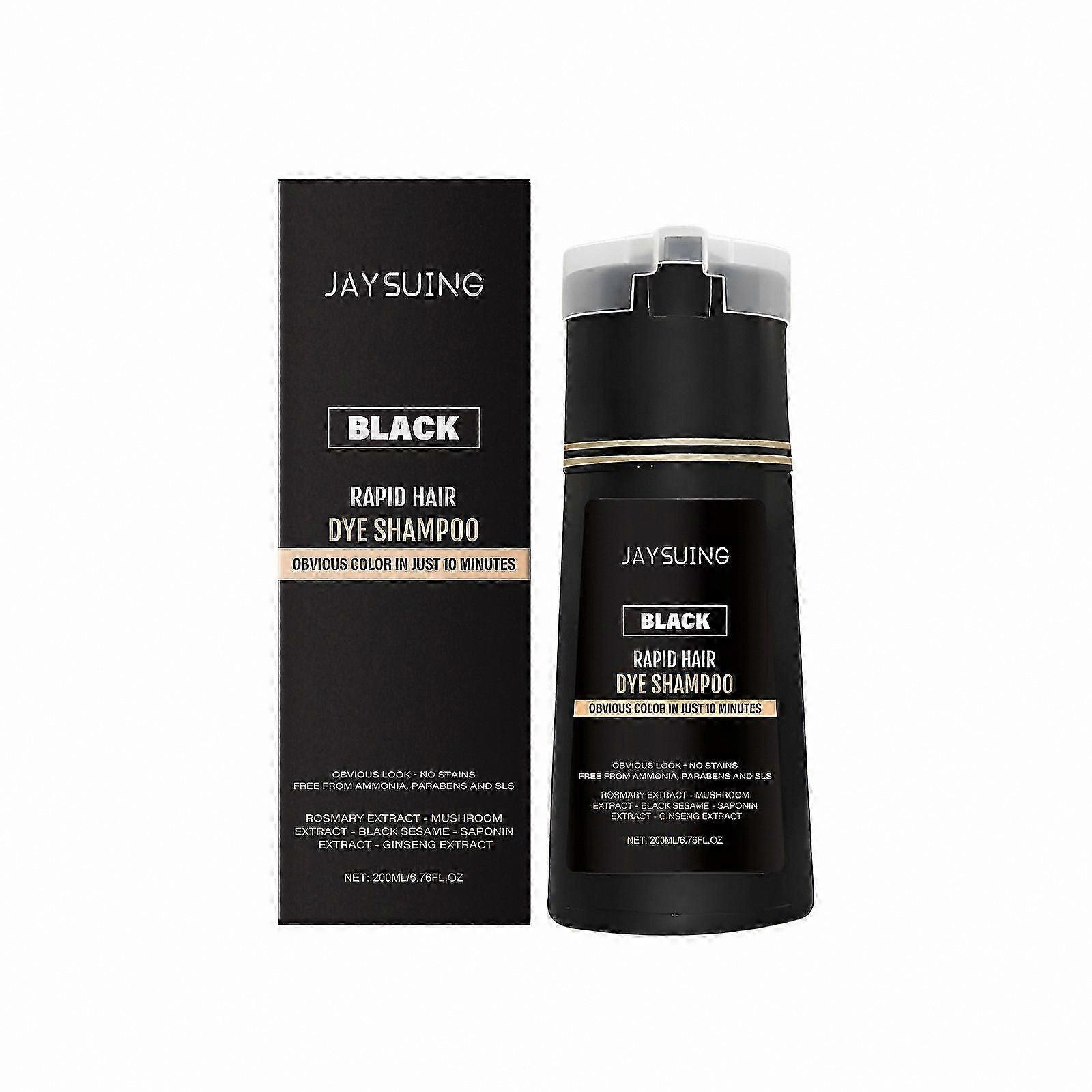 Natural Gray Hair Coverage Shampoo for Men, 200ML Instant Color Solution with Gentle Formula for Quick and Easy Use