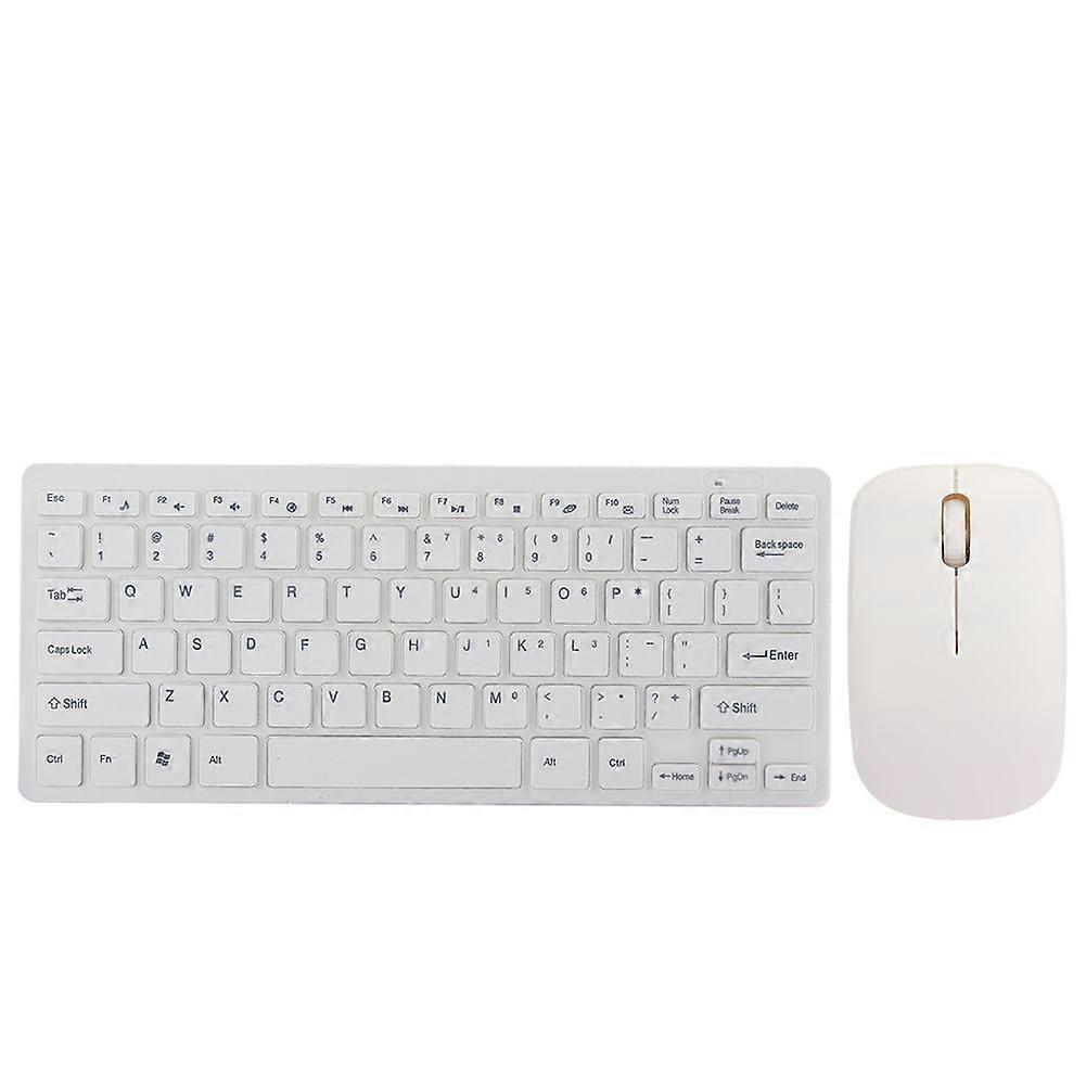 2.4G Wireless Keyboard Mouse Set with Keypad Protector USB Receiver for Notebook Office Gaming Plug and Play(White K‑03)