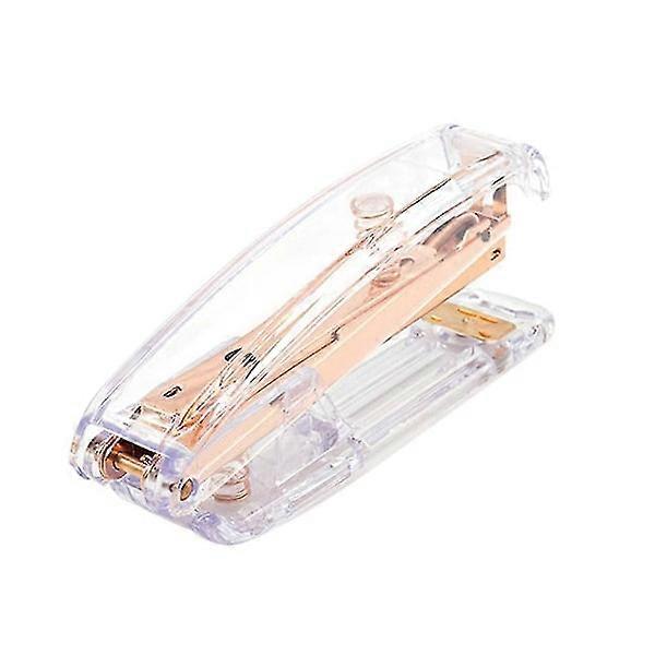1 Pcs Lightweight, Durable, Practical Decorative Rose Gold Stapler for Desk