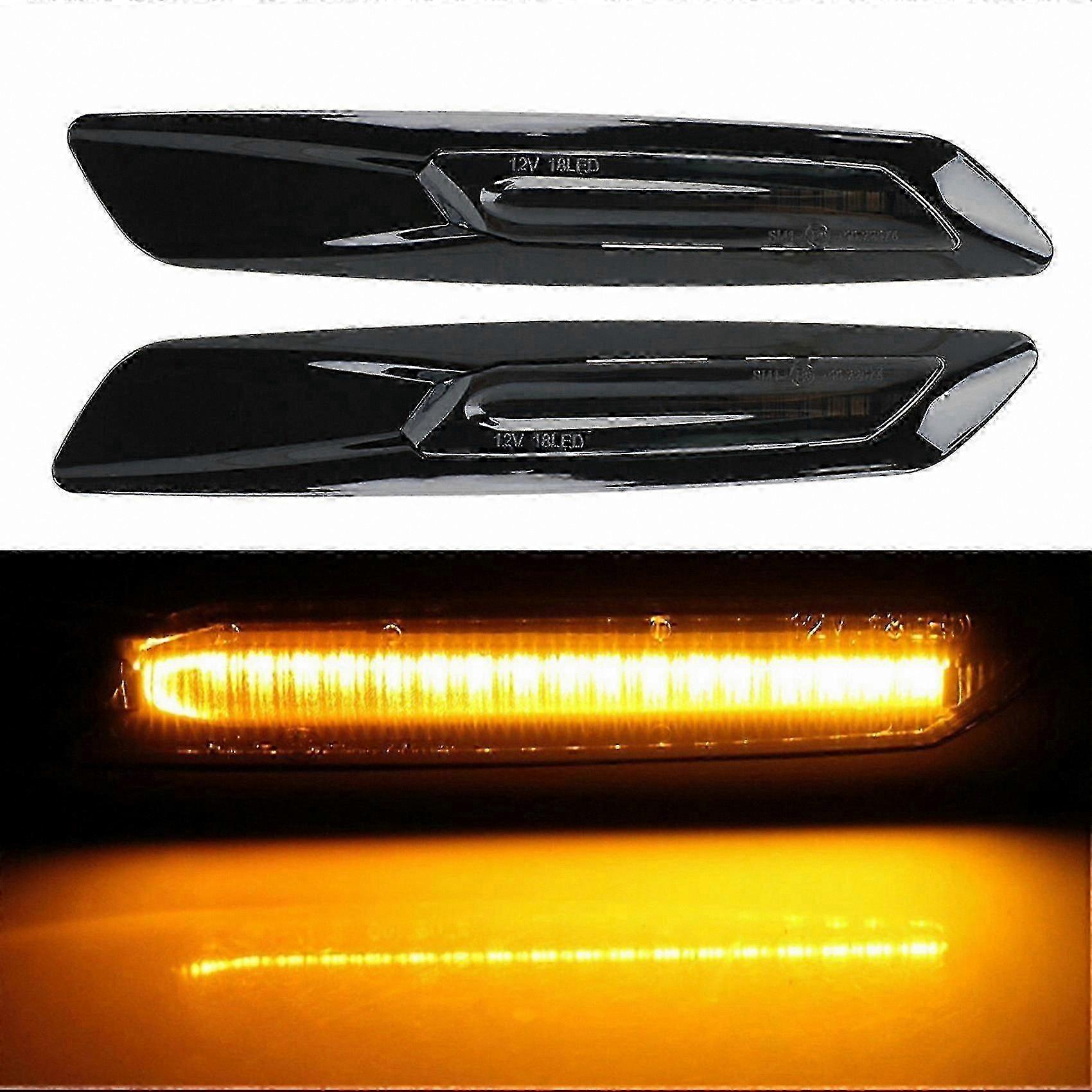 2PCS LED Turn Signal Side Marker Lights for Vehicles