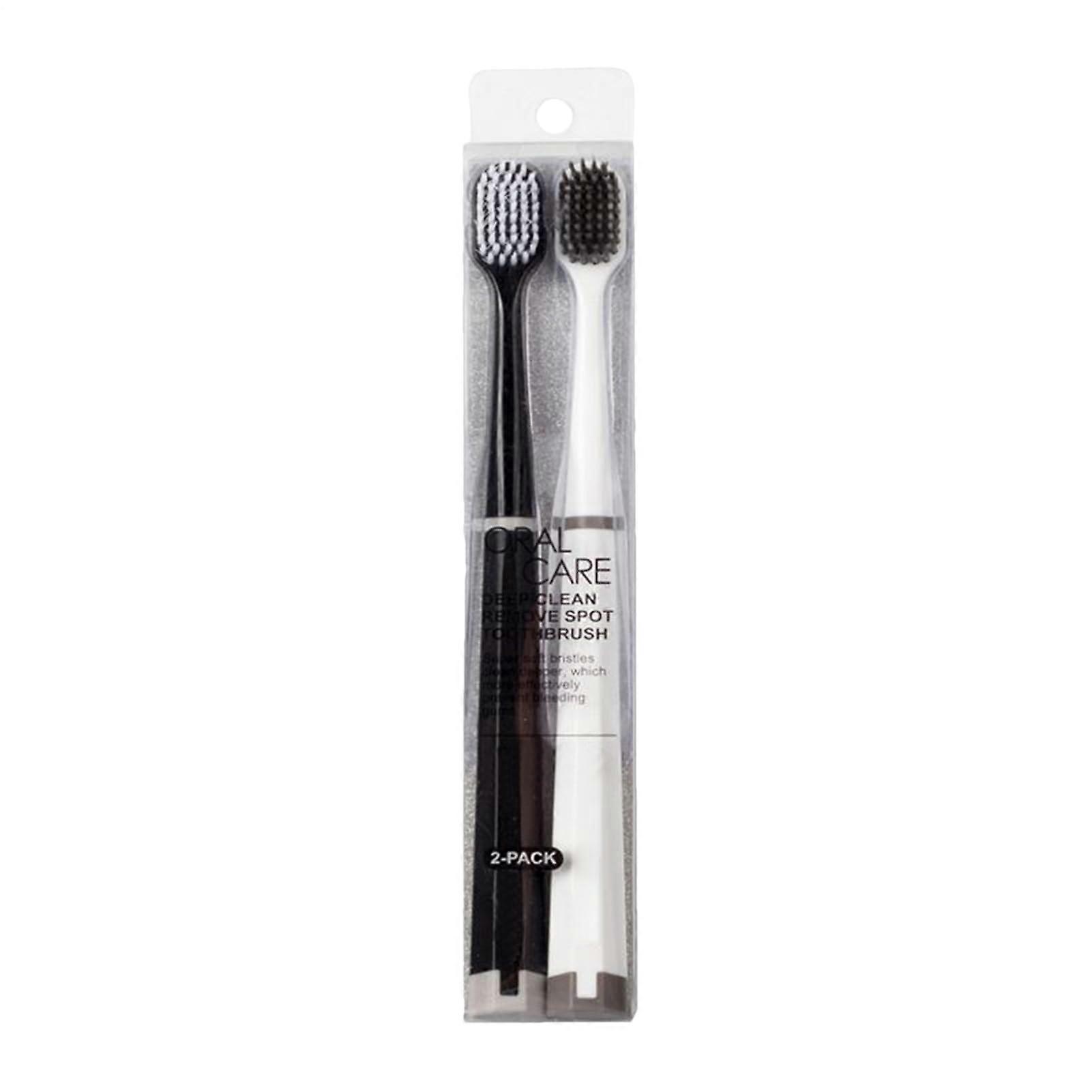Teeth Brushes Soft Bristle Toothbrush Ergonomic Handle 0.59 x 0.59 x 7.17 In Travel Size Camping Bad Breath Couples