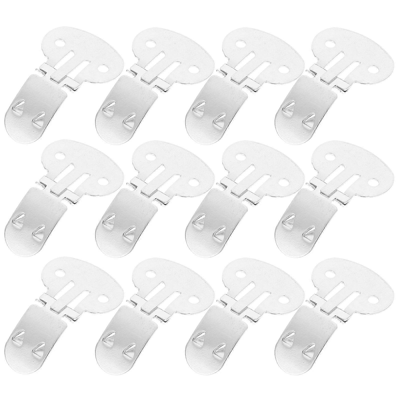 Silver Iron Flat Blank Shoe Clips for Decoration Compact Light Weight Design 20 Pieces