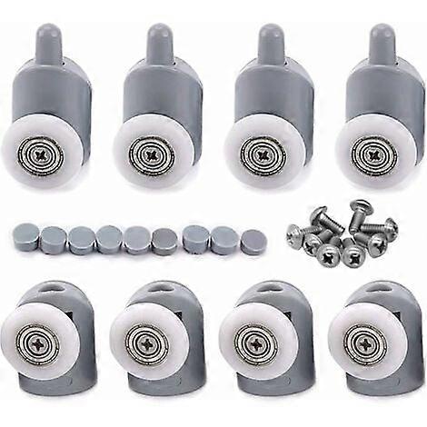 23mm 8 Pcs Shower Door Roller Wheels Wheels Sliding Bathroom Door Rollers