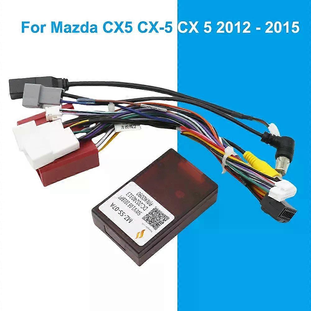 Voor Mazda CX5 CX-5 CX 5 2012 - 2015 Android Autoradio Canbus Box Decoder Kabelboom Adapter Stroomkabel MZ-SS-07A