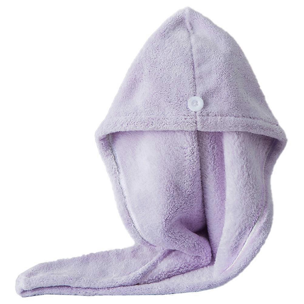 Fast Dry Hair Cap Drying Towel for Efficient Hair Drying Purple