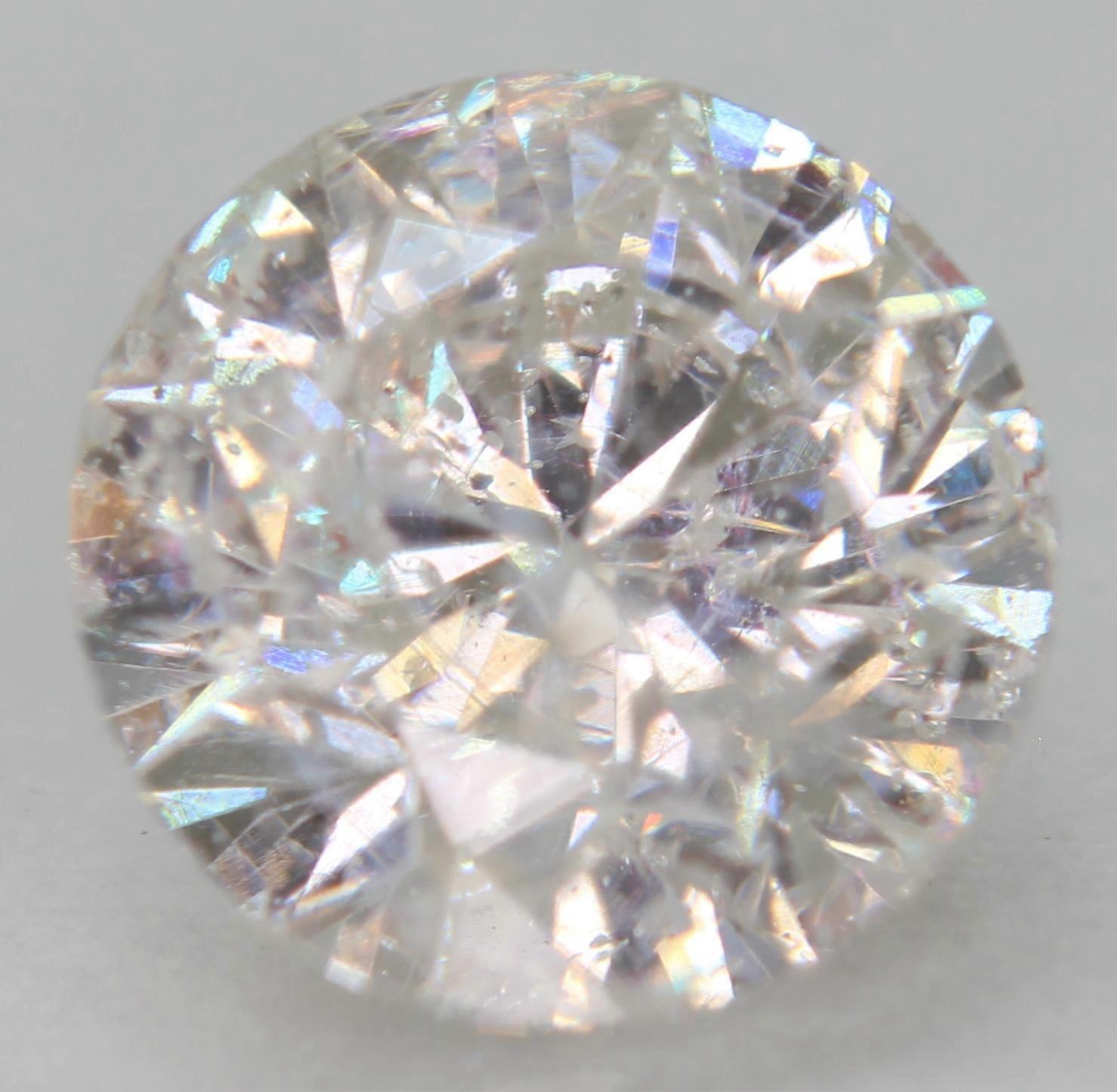 Certified 1.11 Carat F SI2 Round Brilliant Natural Enhanced Loose Diamond 6.57mm