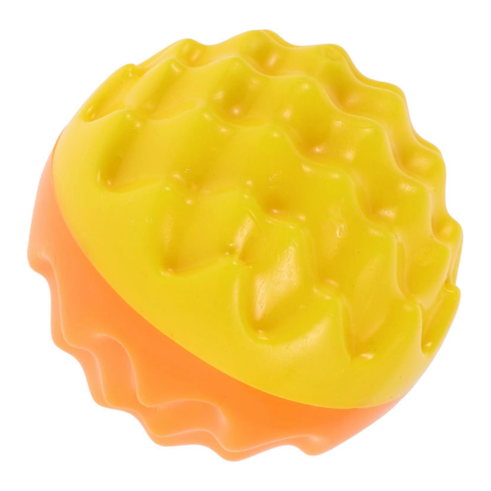 Funny Squeaky Dog Chew Ball For Small Dogs, Interactive Grinding Ball Teething Relief, Durable Indoor Orange