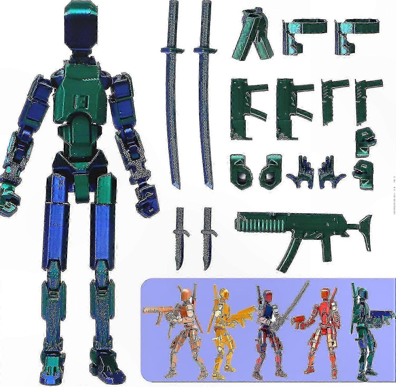 3D Printed Multi-Articulated Action Figure, Detailed Titan 13 Nova Model, Collectible Poseable Figure for Display