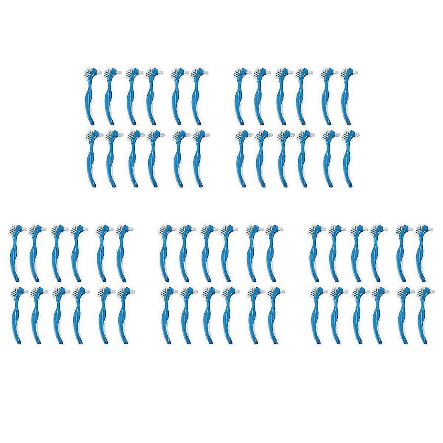 12 Pack Denture Brush Hard Denture Cleaning Brush False Teeth Brush