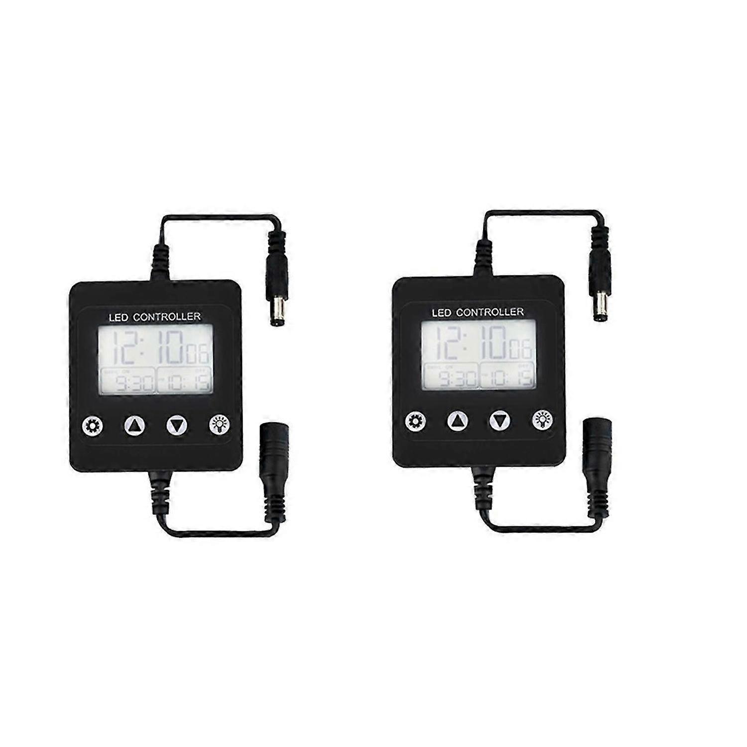 Aquarium Dimming System Fish Tank LED Light Timer Dimmer Controller Full Spectrum Lighting Power Line 2 Pieces