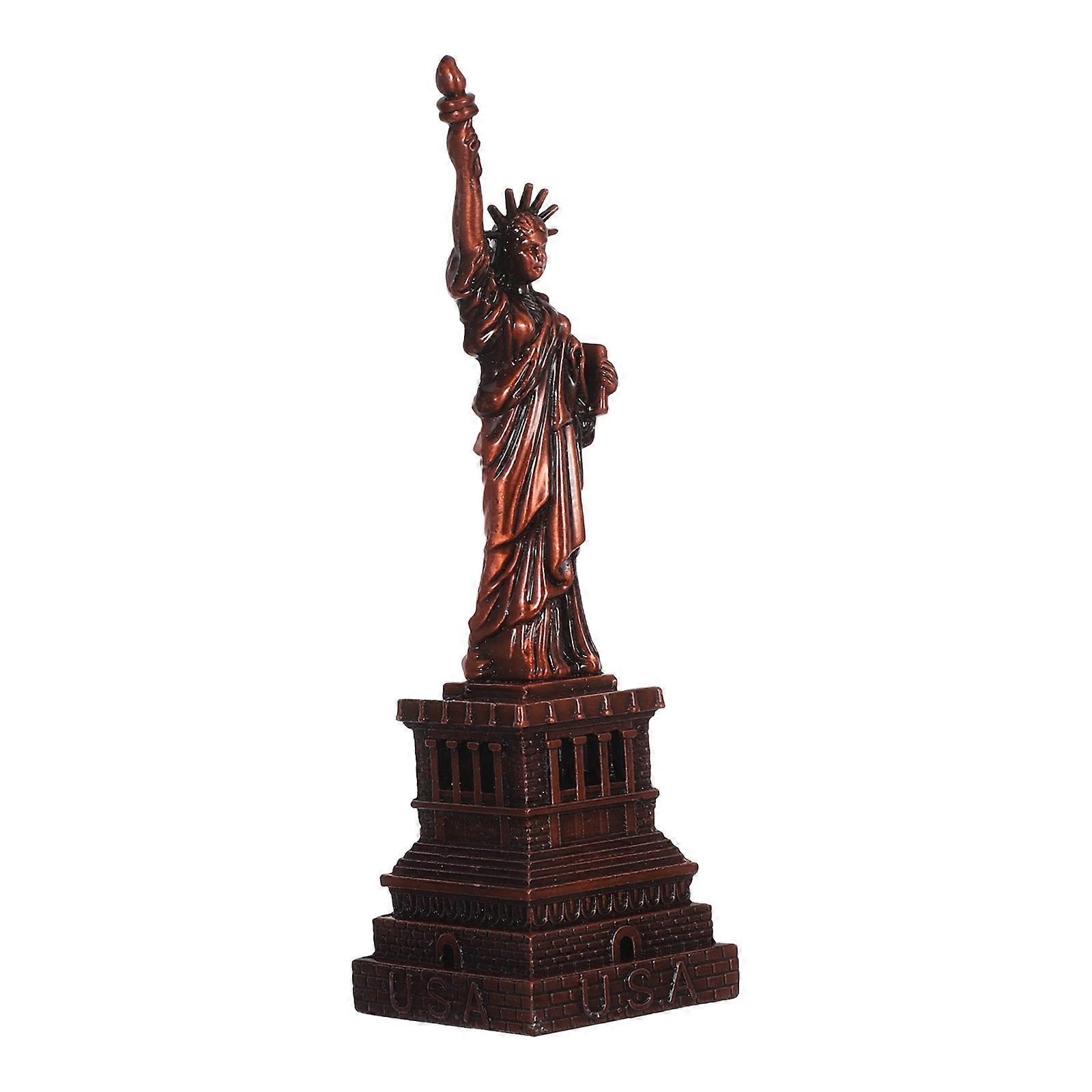 Light Brown Metal Statue of Liberty for Office Decoration 4Pcs